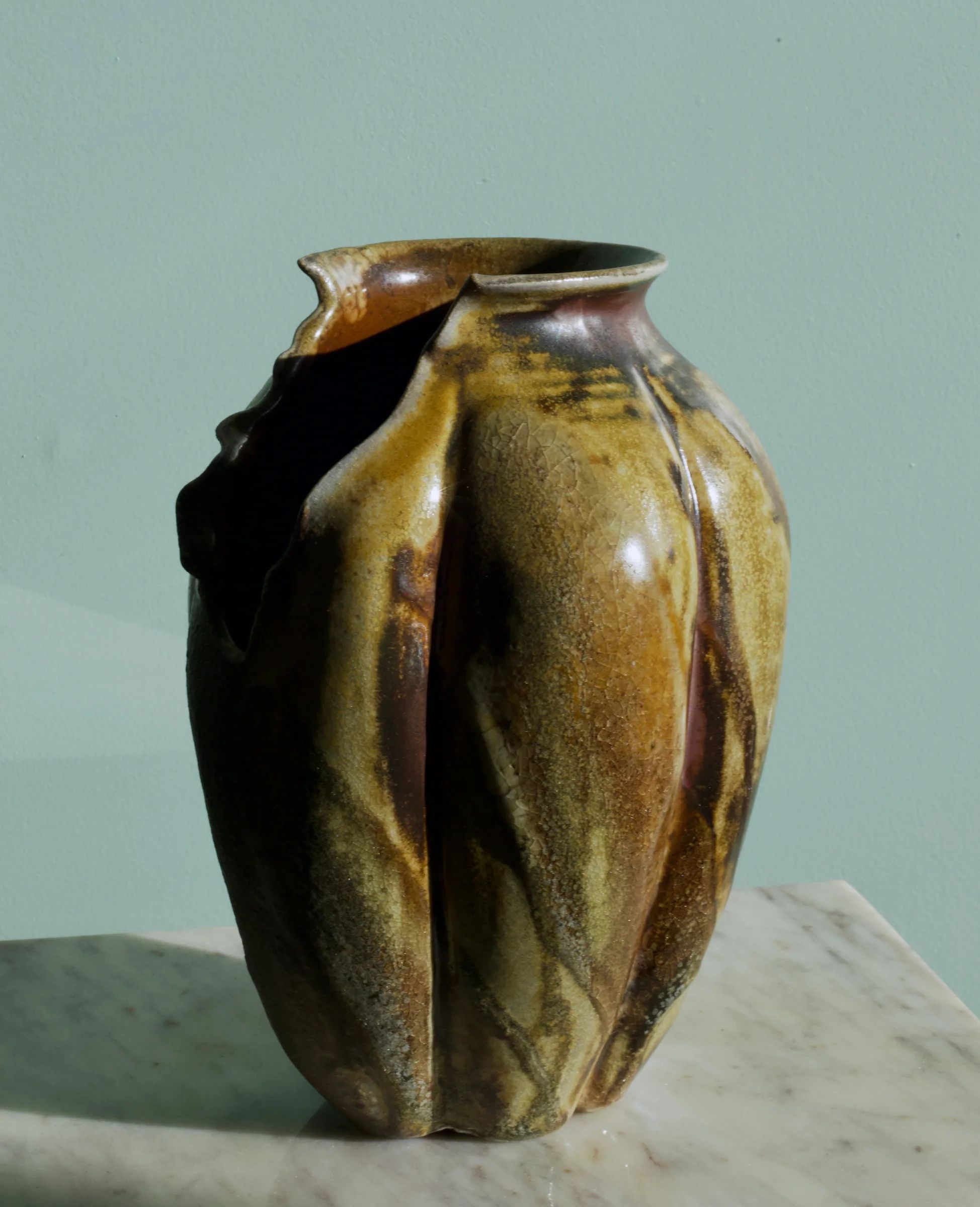 Vase - Ripped Wide by Stoneware by Susannah Wilson