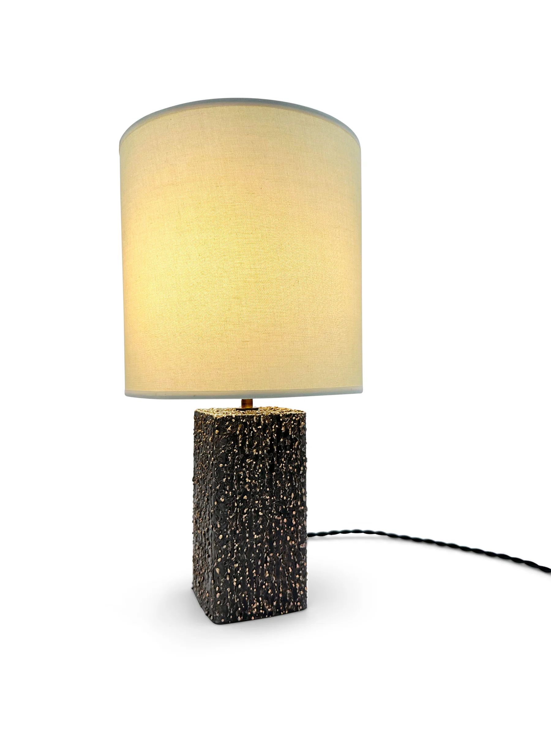 Textured Steel Lamp with Shade 4
