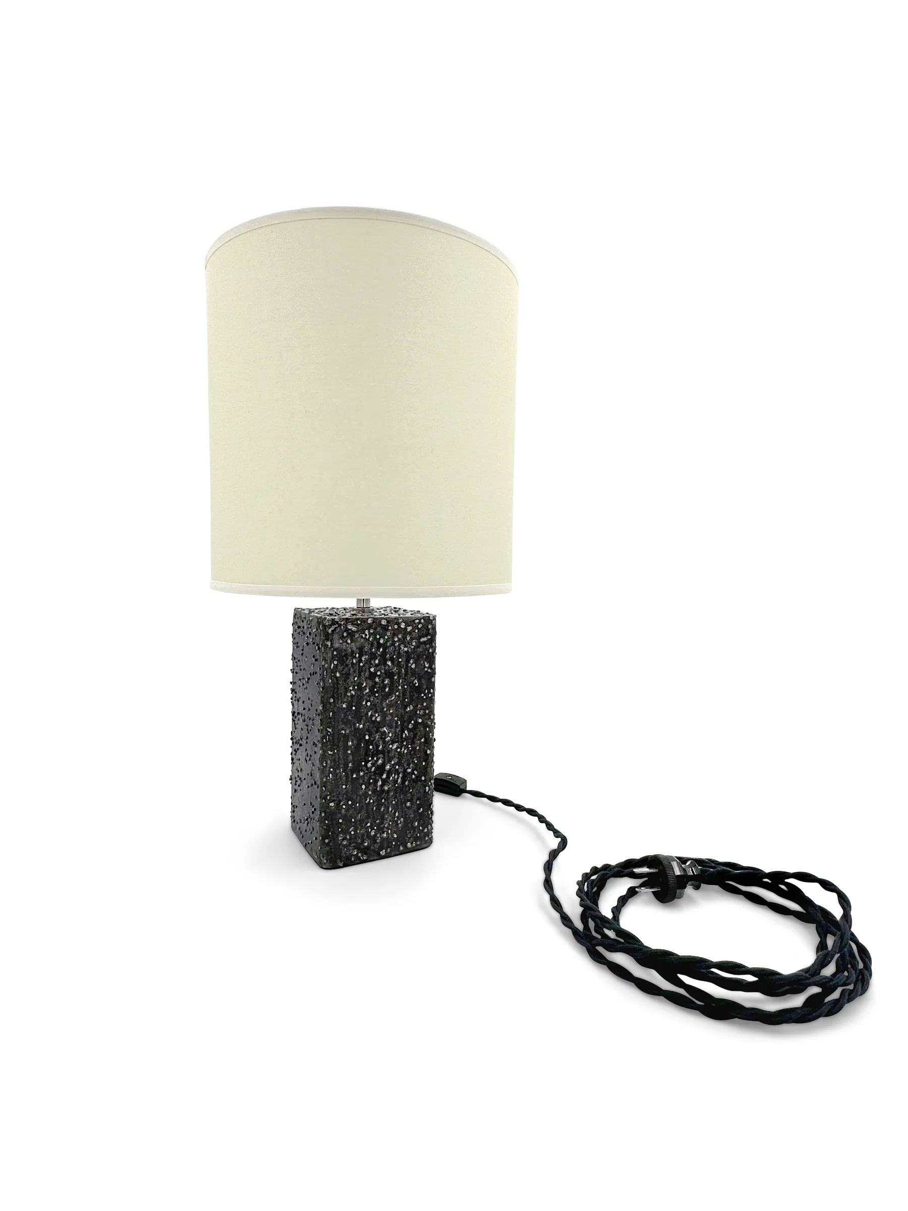 Textured Steel Lamp with Shade 2