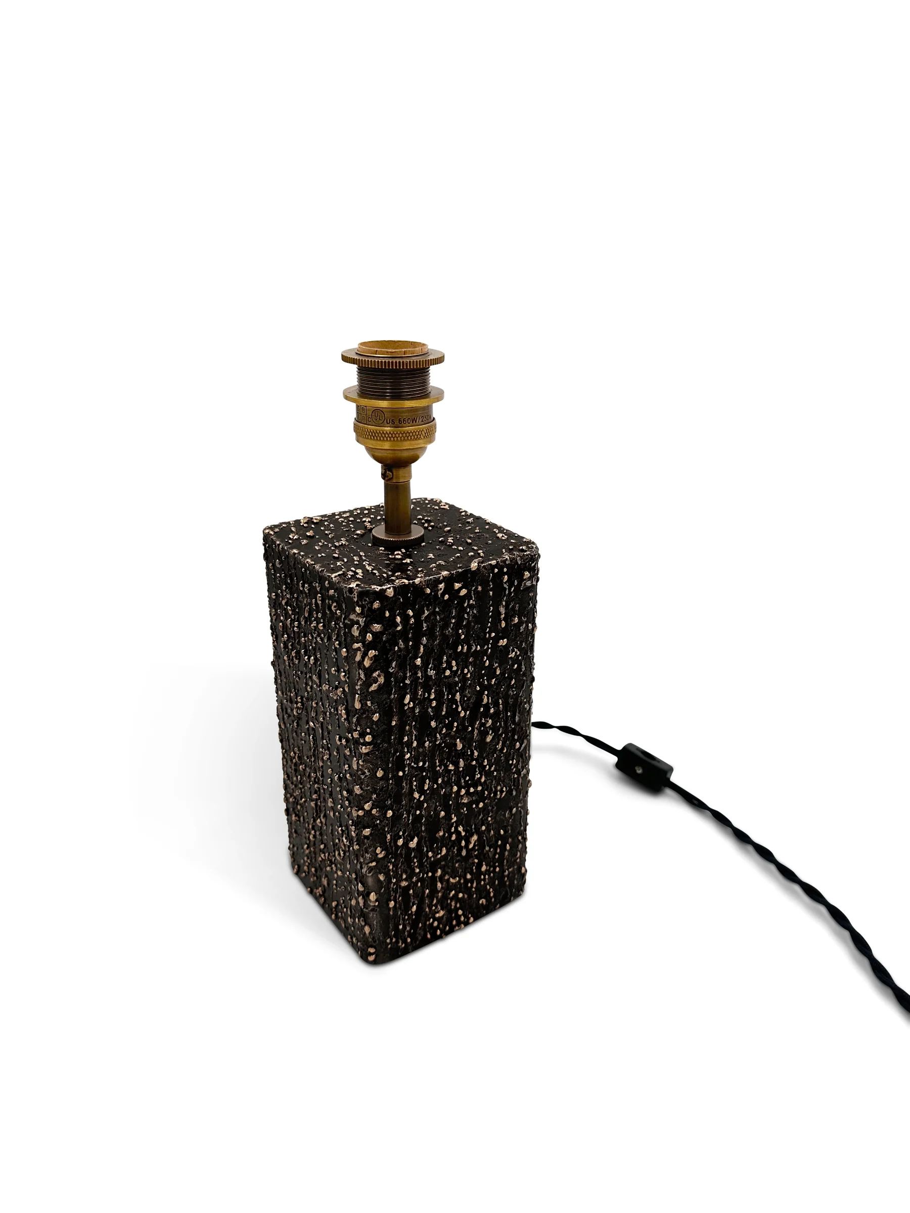 Textured Steel Lamp with Shade 6