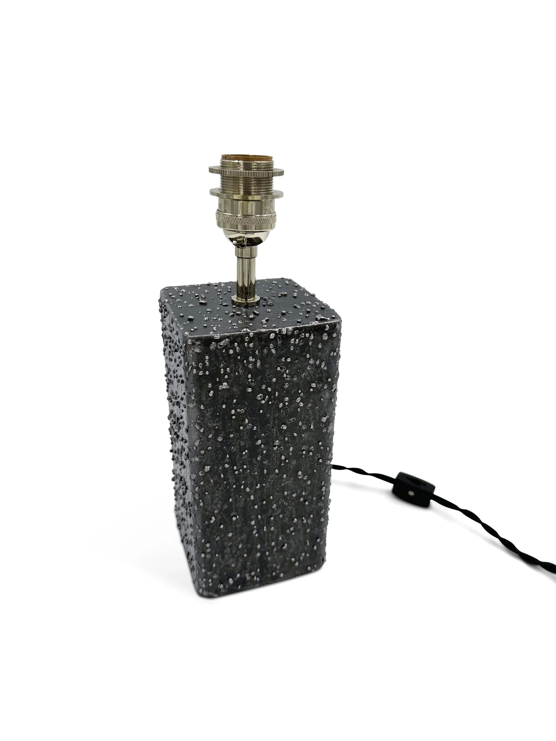 Textured Steel Lamp with Shade 3