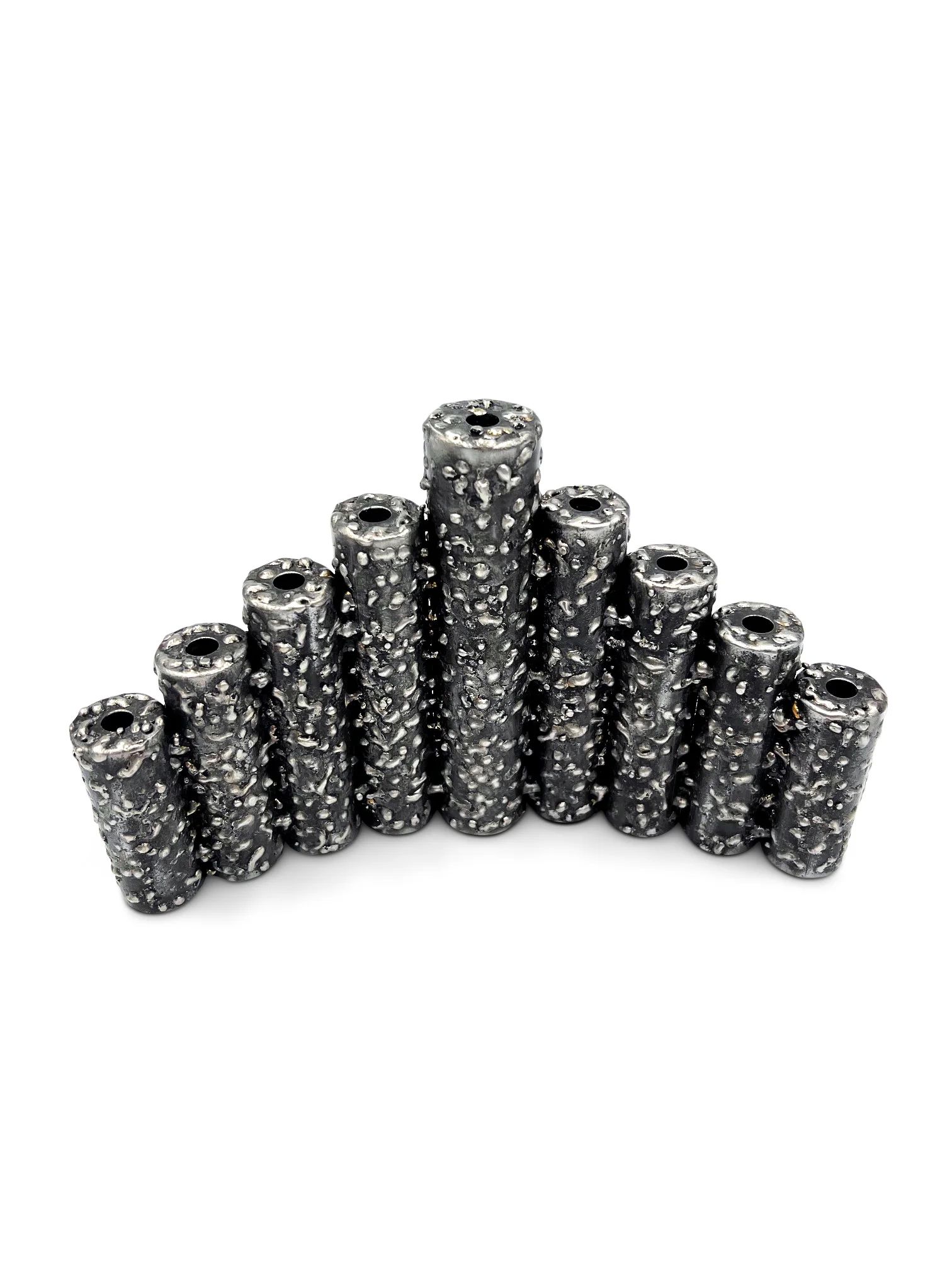 Textured Steel Menorah 4