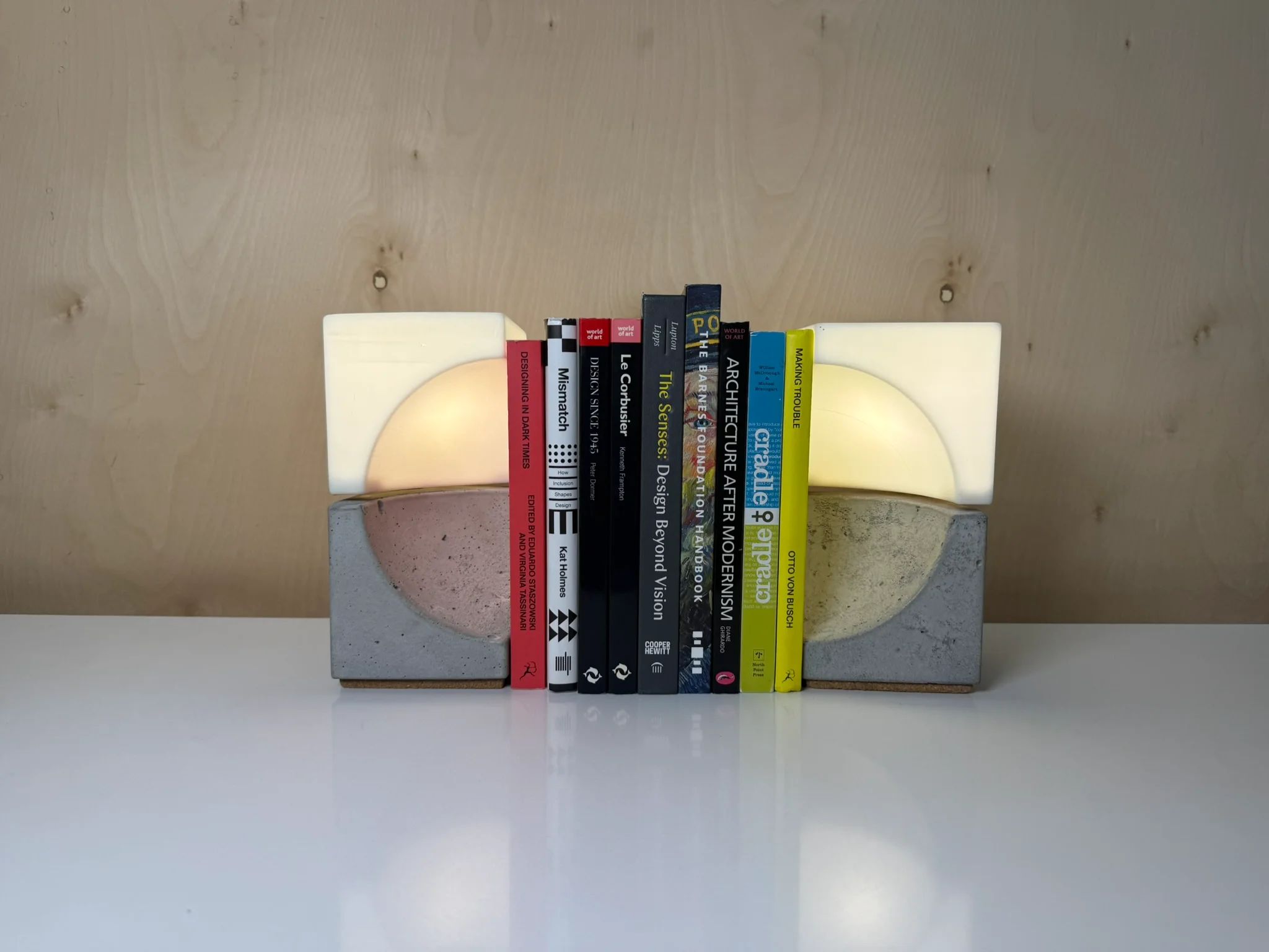 Subtract Bookend in Gray Concrete 6