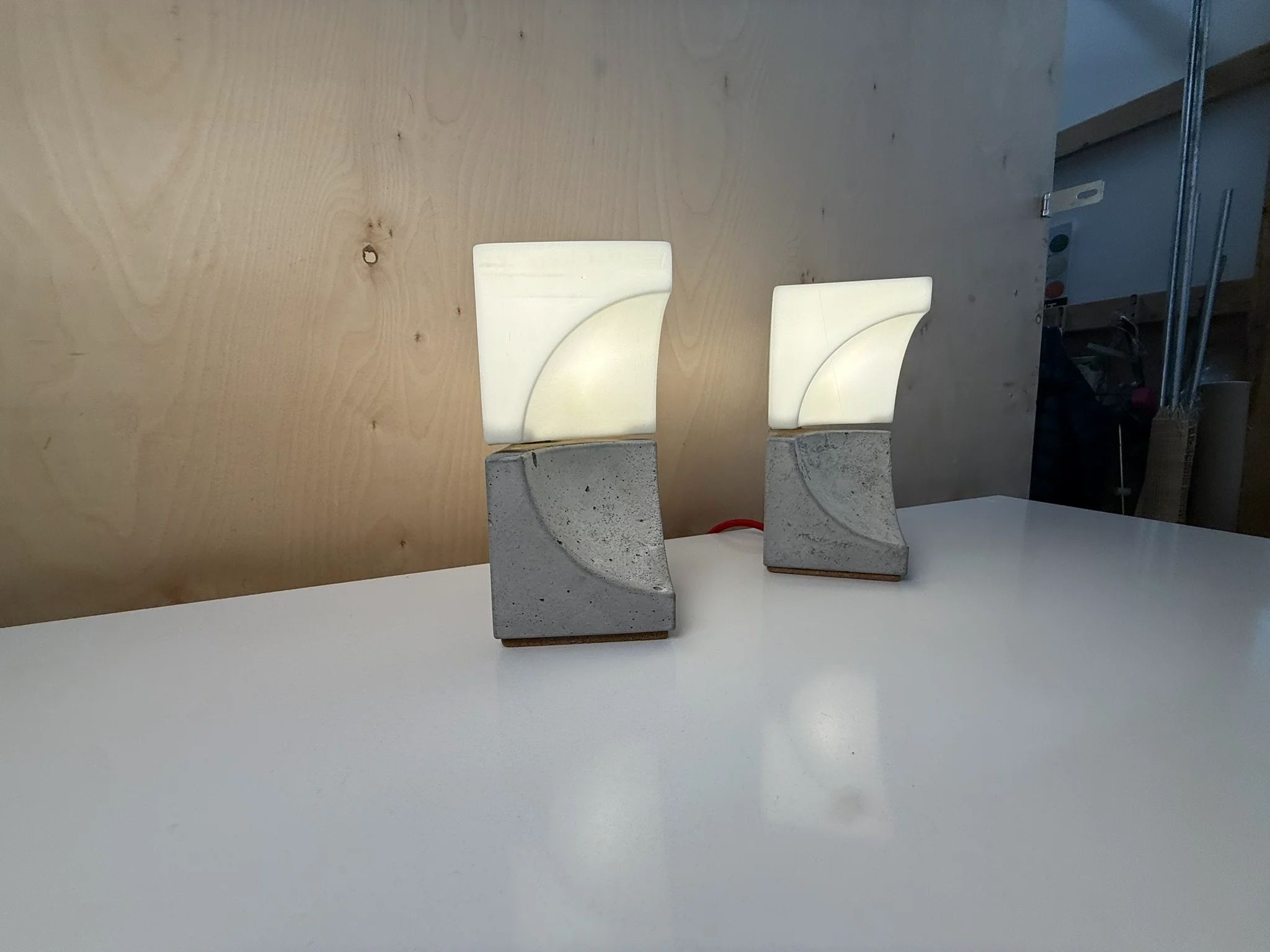 Subtract Bookend in Gray Concrete 5