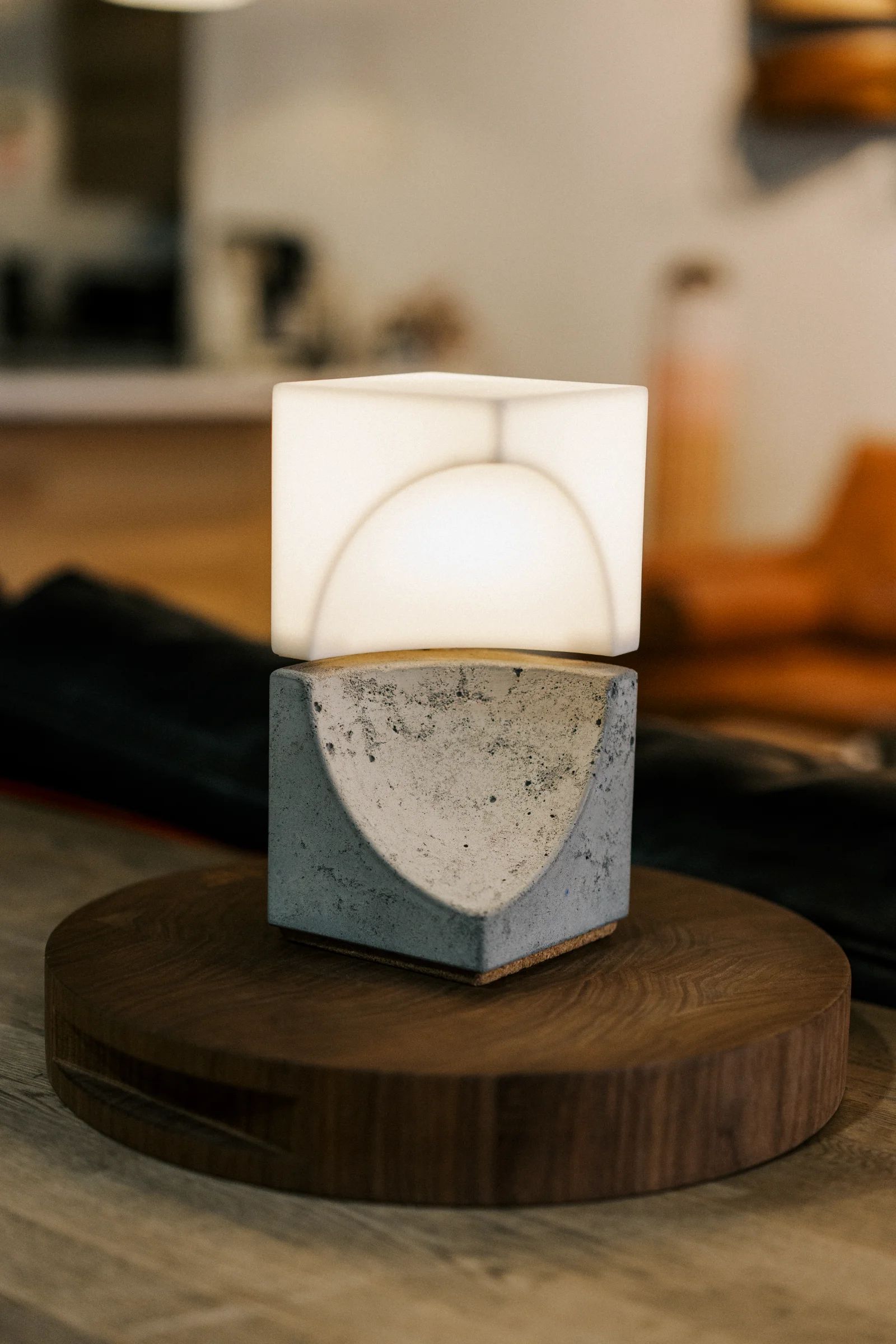 Subtract Bookend in Gray Concrete 3