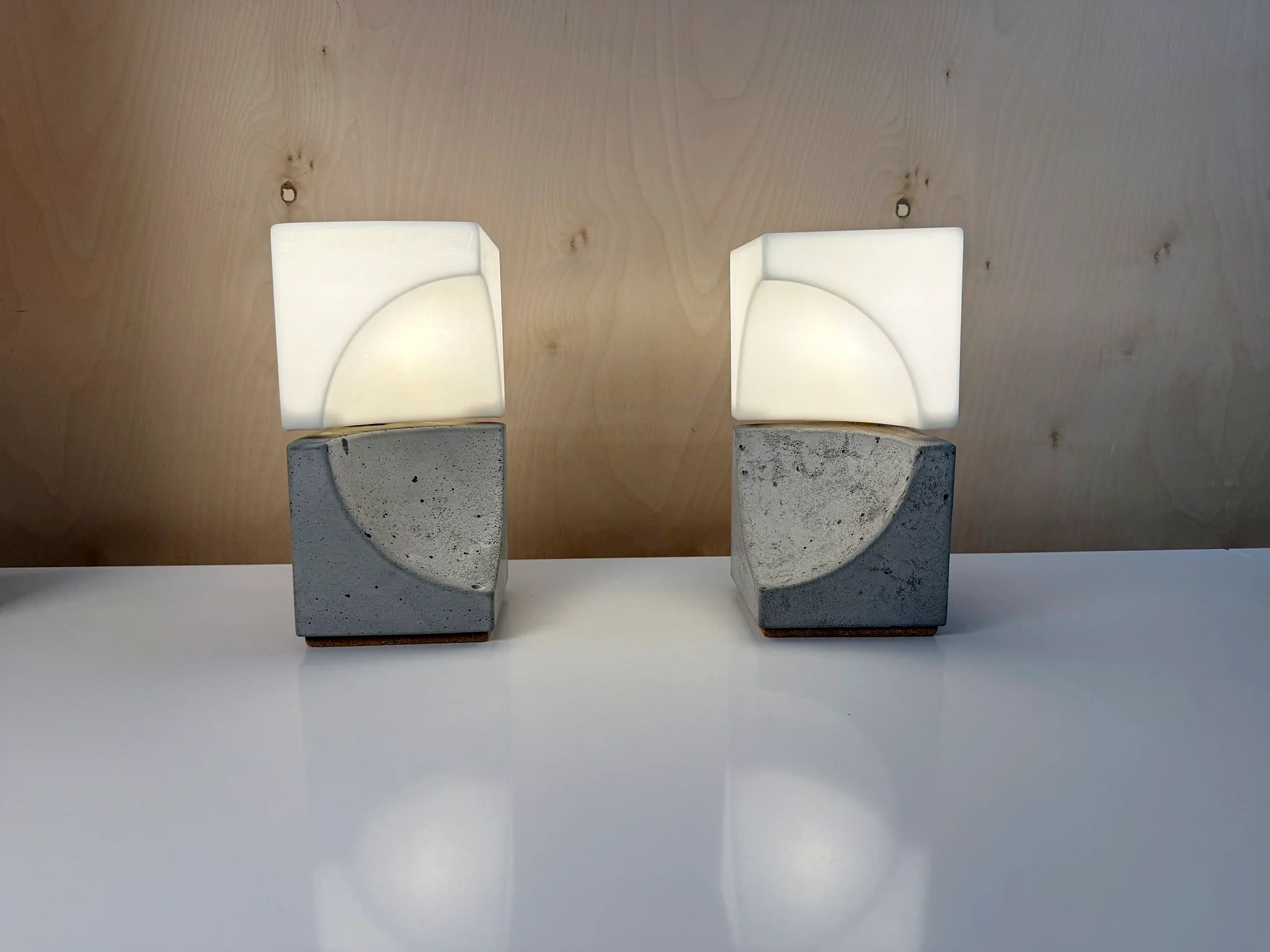 Subtract Bookend in Gray Concrete 4