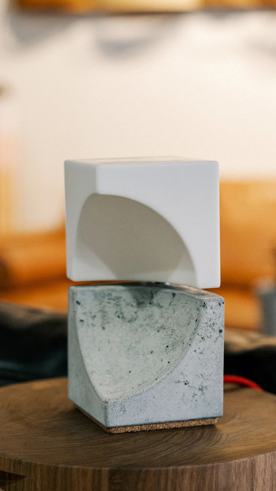 Subtract Bookend in Gray Concrete 2