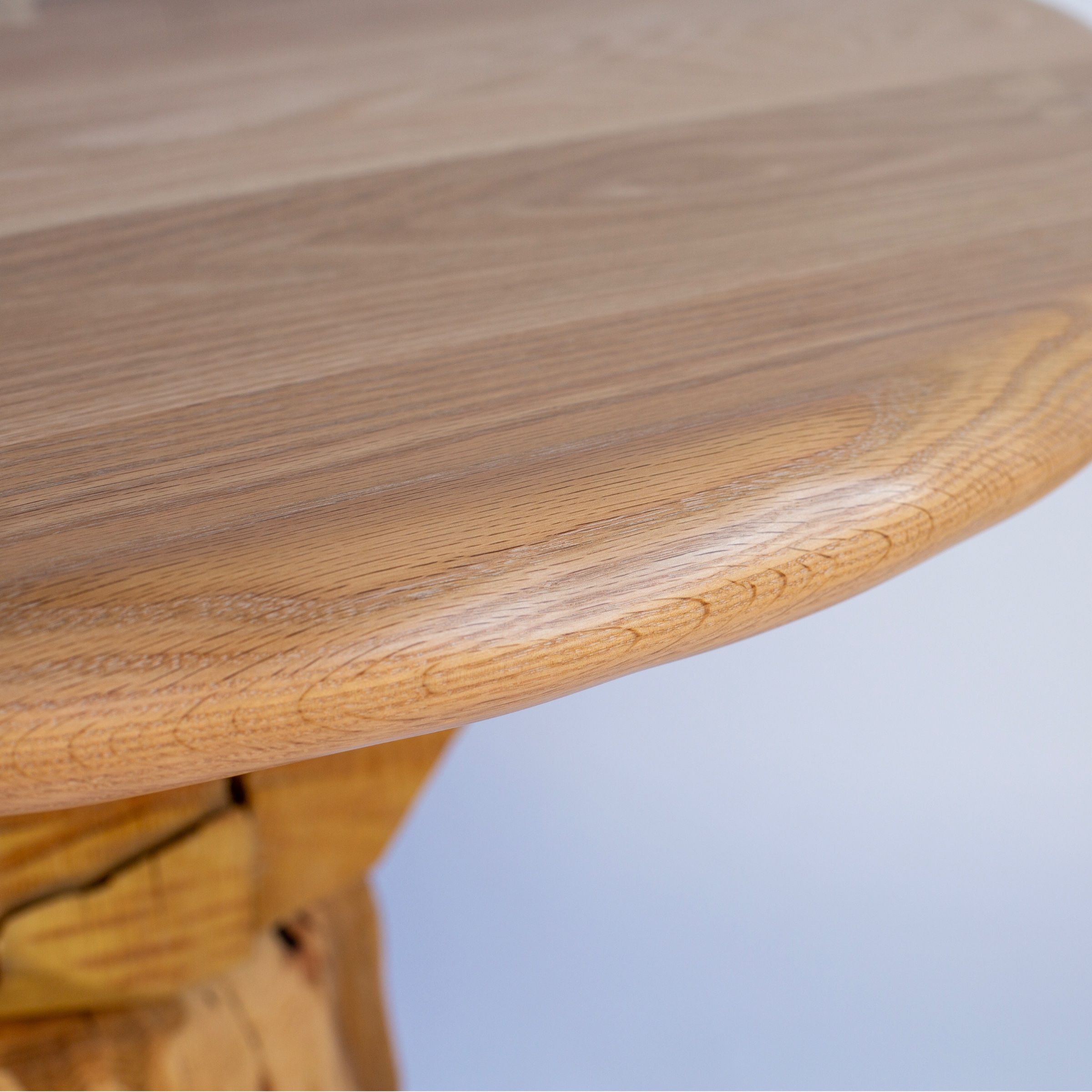 Stacked Oak Round Dining Table 2