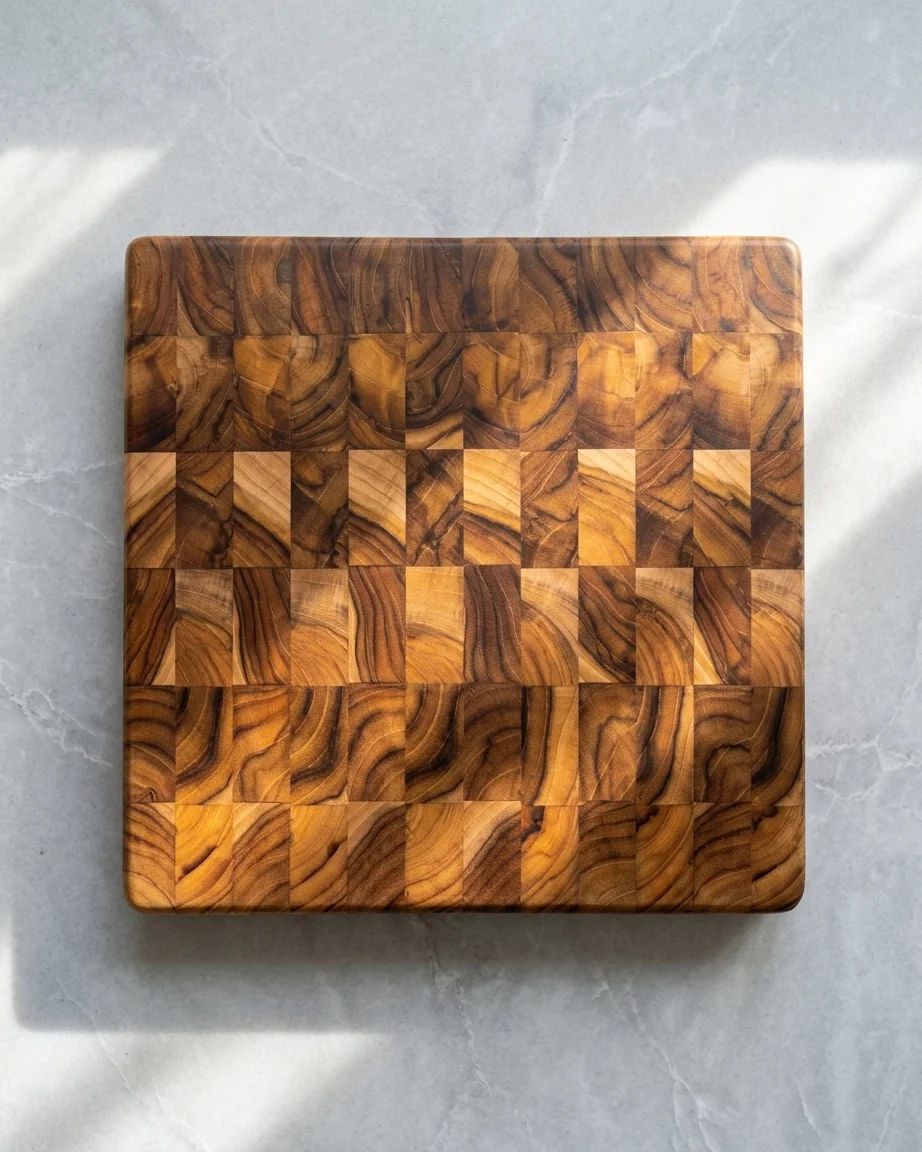 Thick Teak End Grain Cutting Board  by Josh Shore / BoardsByShore 