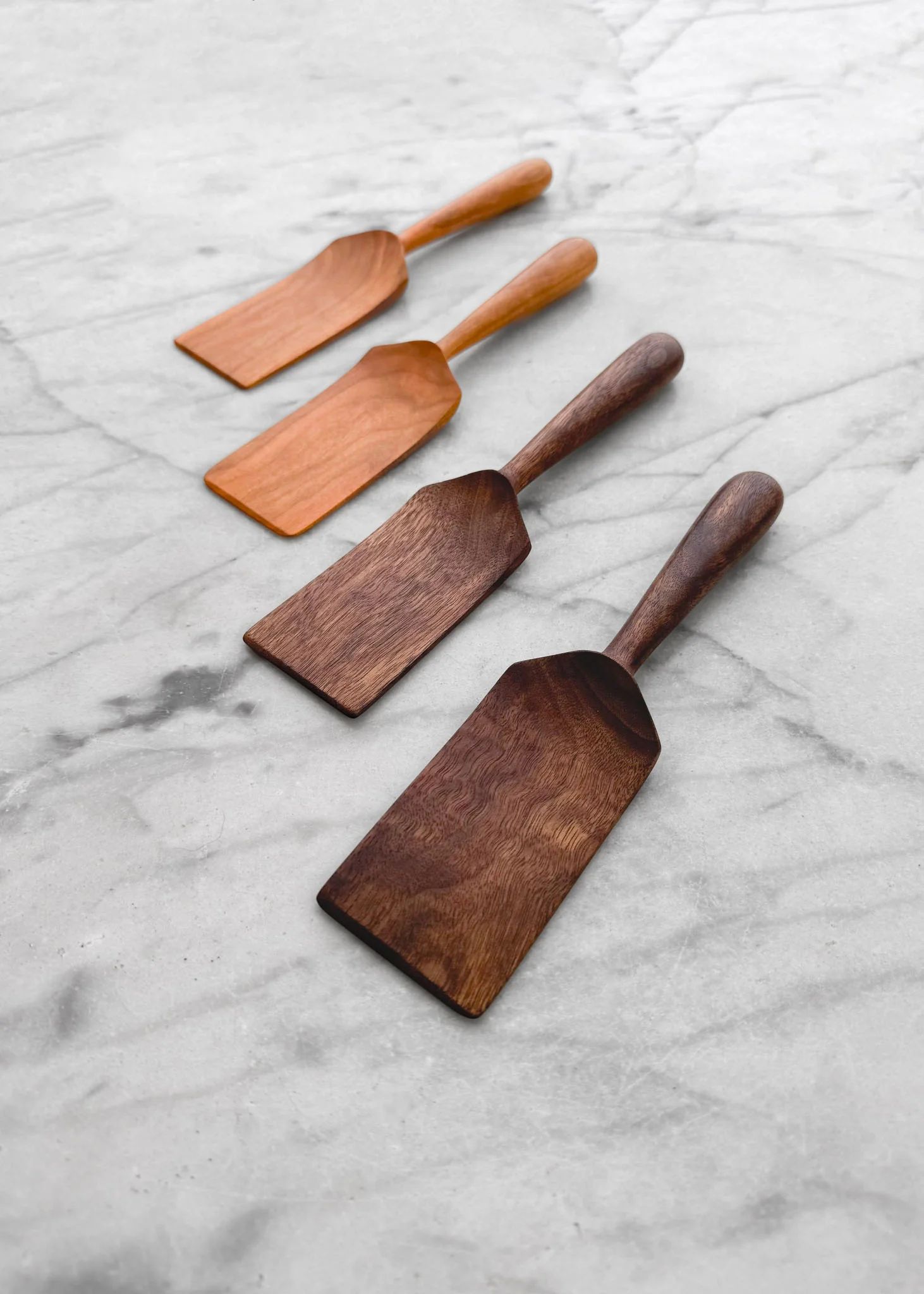 Mini Flipper Spatula - Walnut or Cherry Wood by Four Leaf Wood Shop 