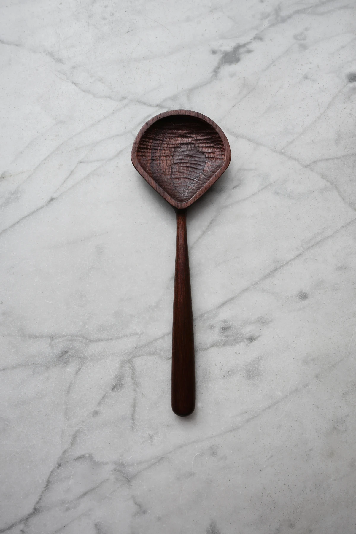 Large Shell Cooking/Serving Spoon - Walnut Wood by Four Leaf Wood Shop