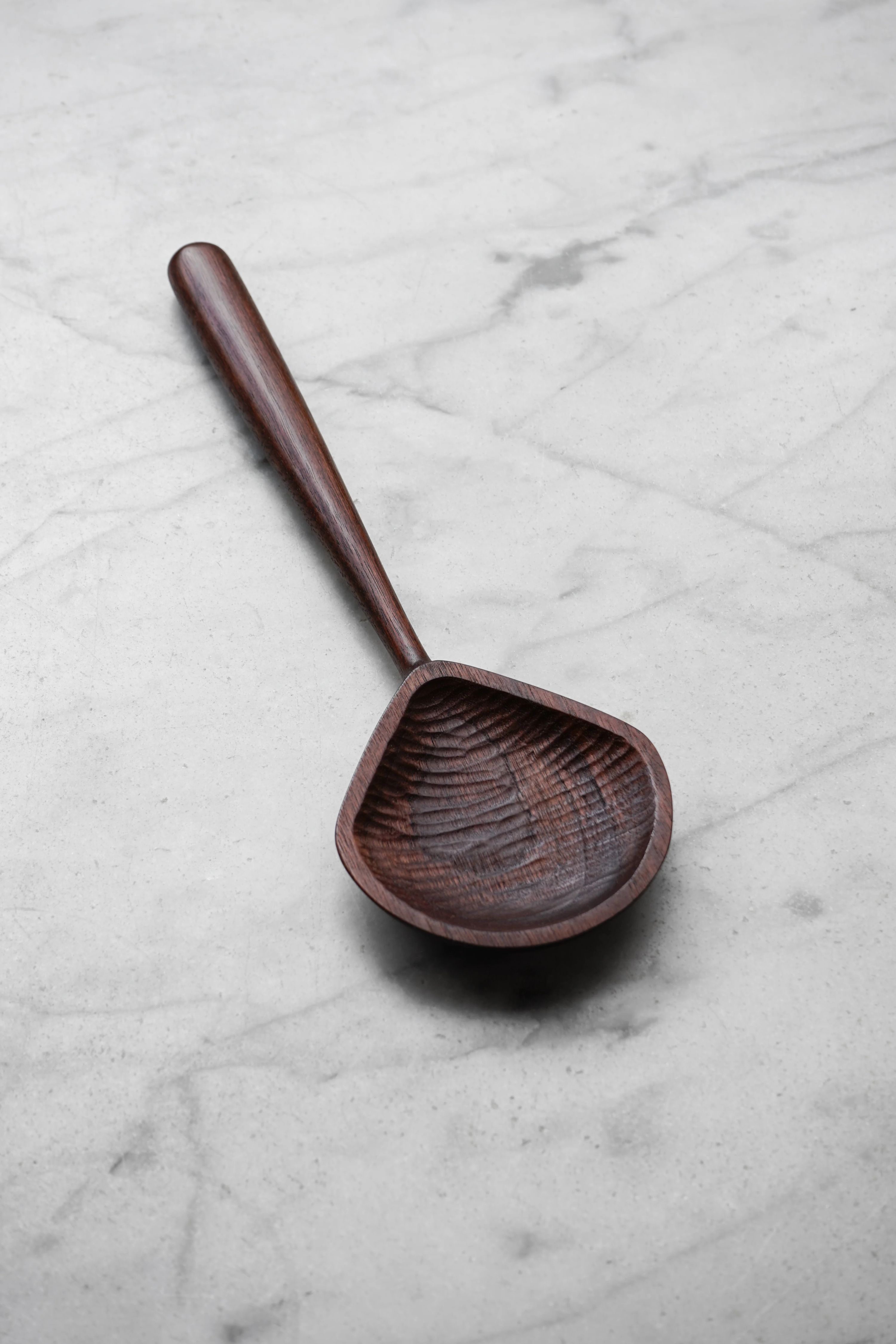 Large Shell Cooking/Serving Spoon - Walnut Wood 5