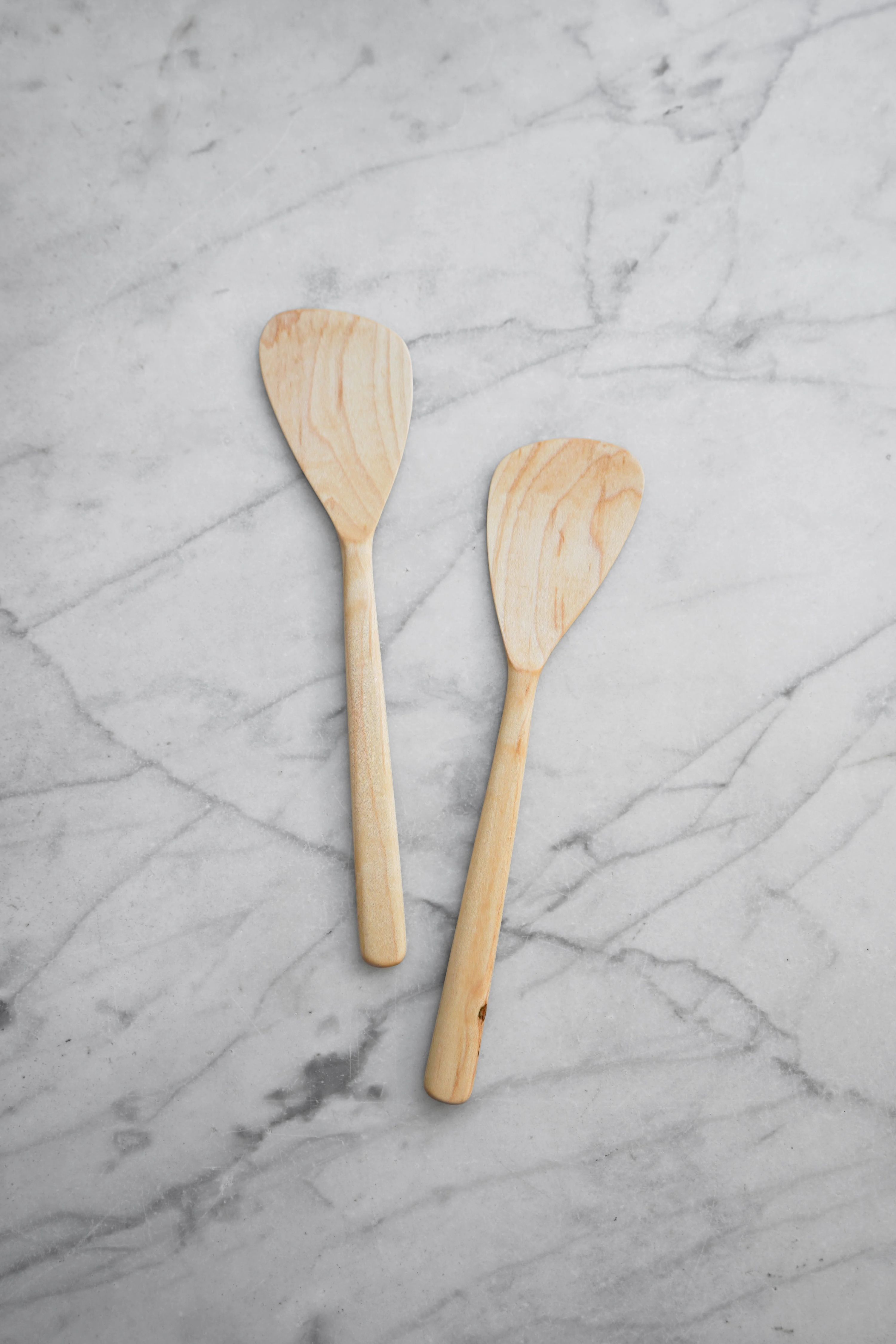 Flat Line - Modern Salad Set - Walnut, Cherry, and Maple Wood 5