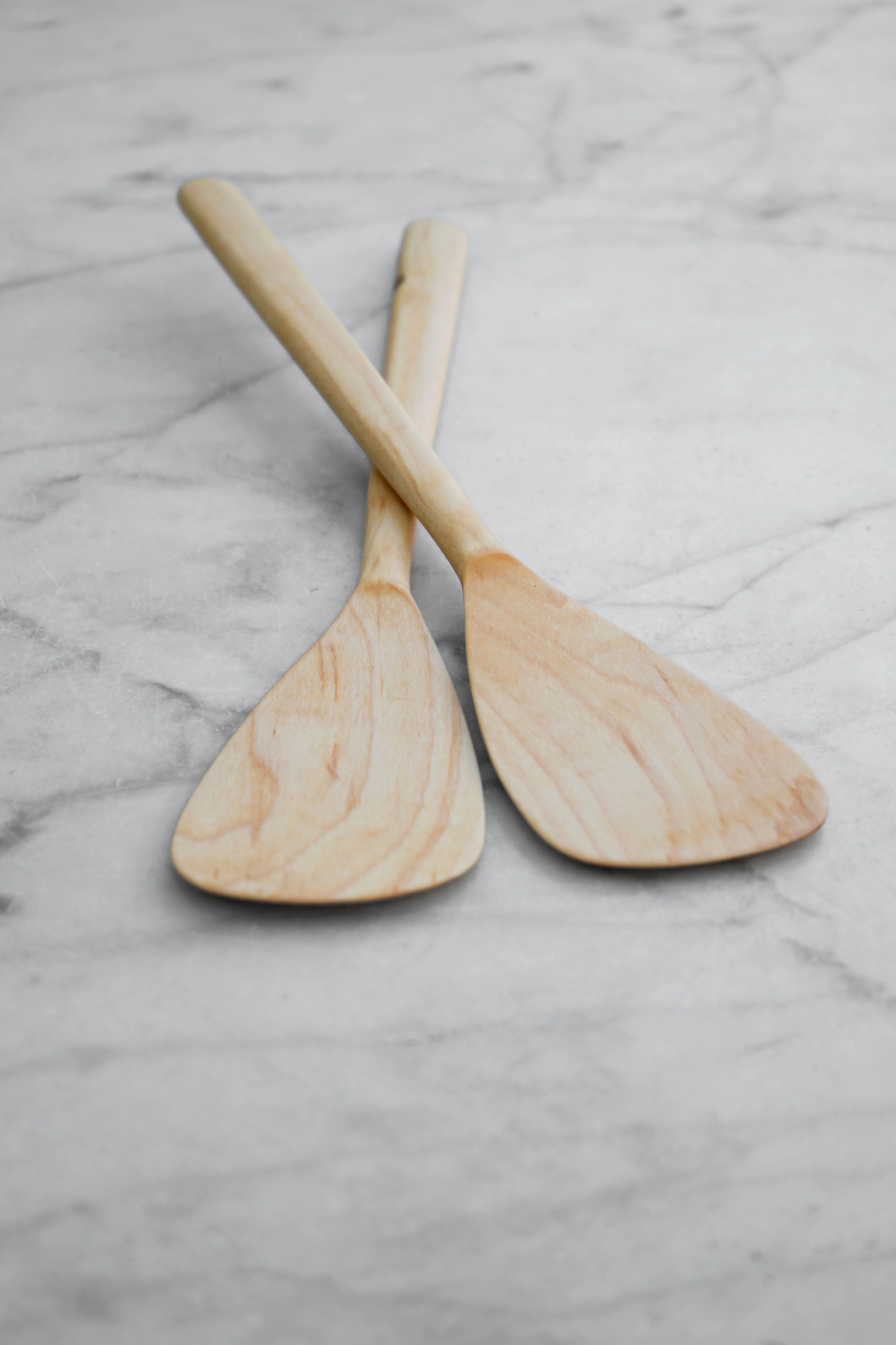 Flat Line - Modern Salad Set - Walnut, Cherry, and Maple Wood 7