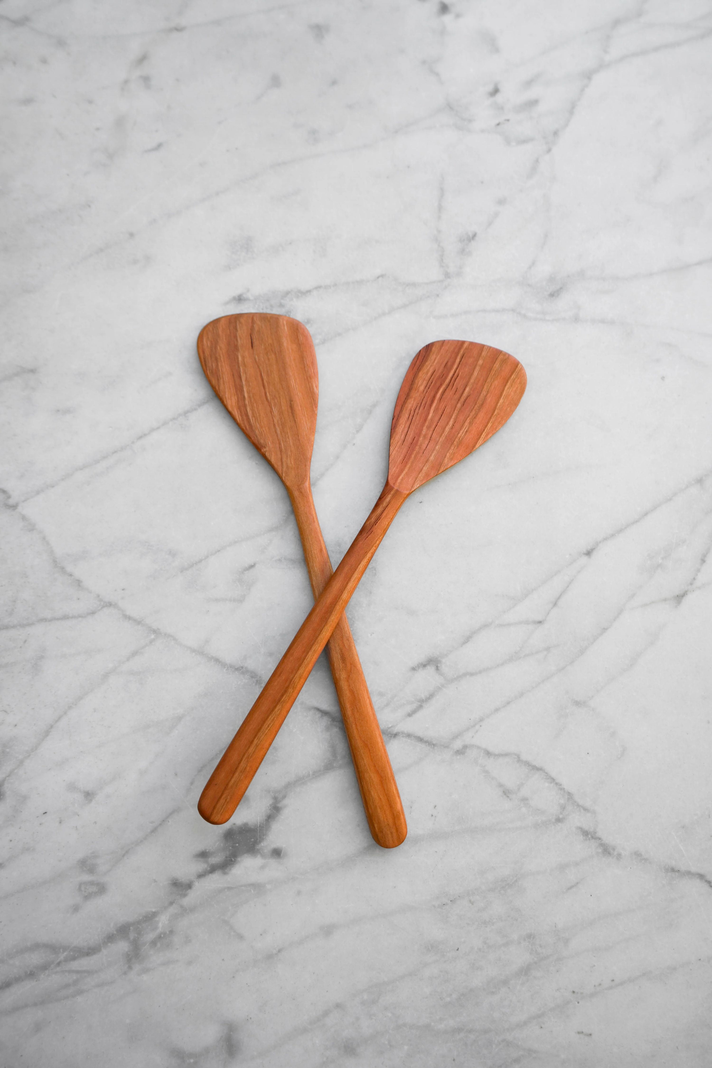 Flat Line - Modern Salad Set - Walnut, Cherry, and Maple Wood 9