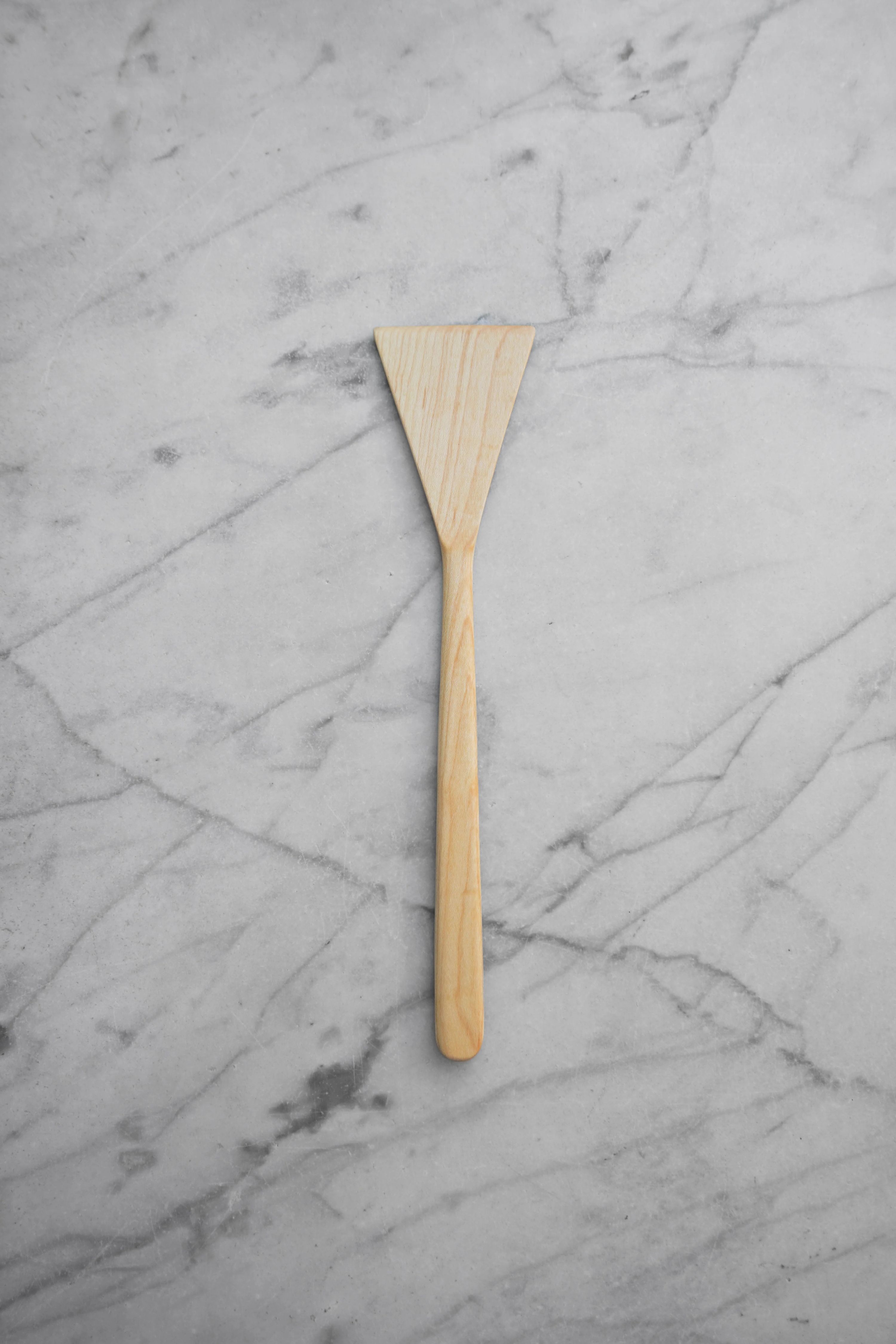 Flat Line - Triangle Spatula - Walnut, Cherry, or Maple Wood 8