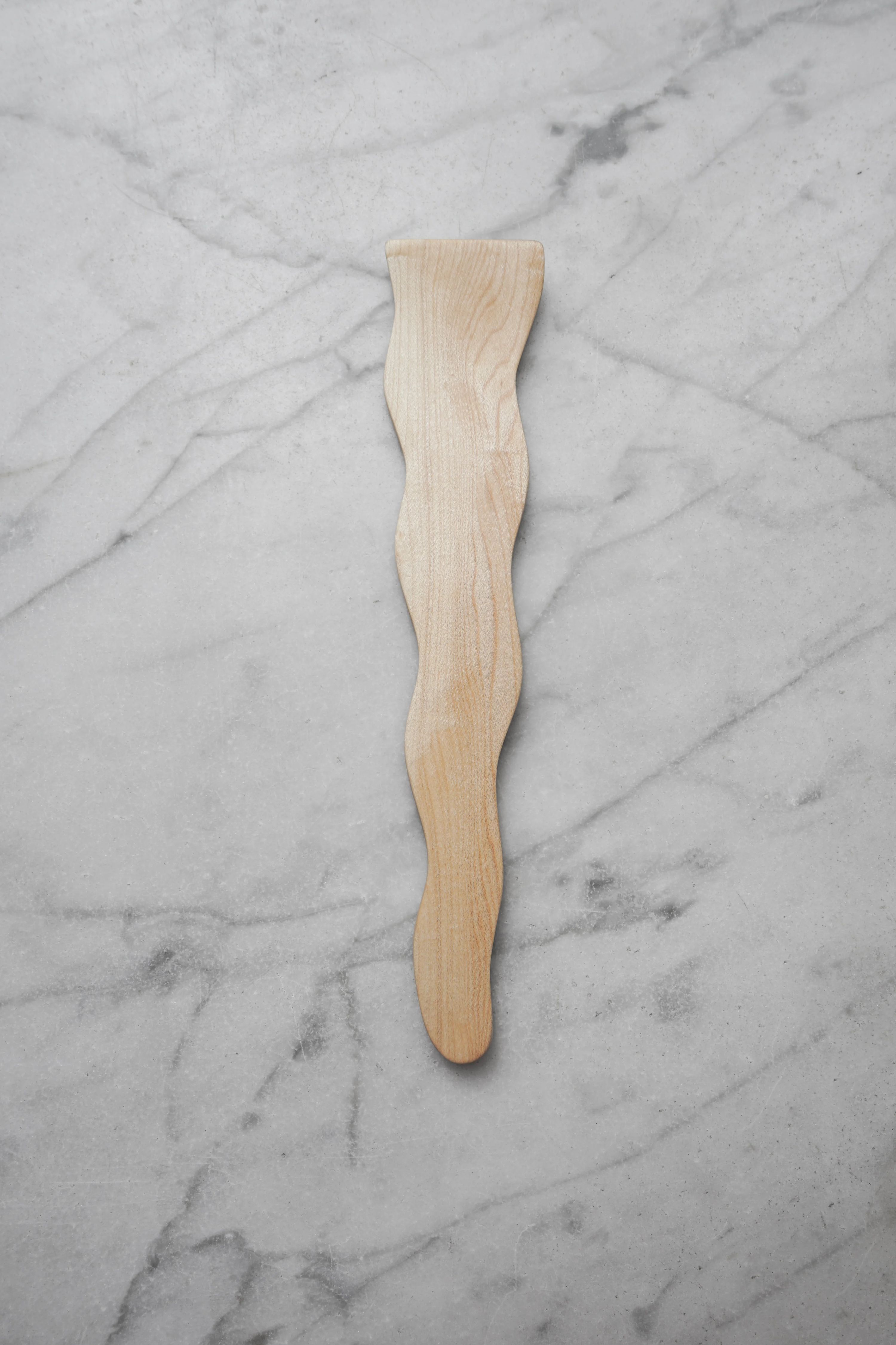 Flat Line - Wavy Spatula - Walnut, Cherry, or Maple Wood 2