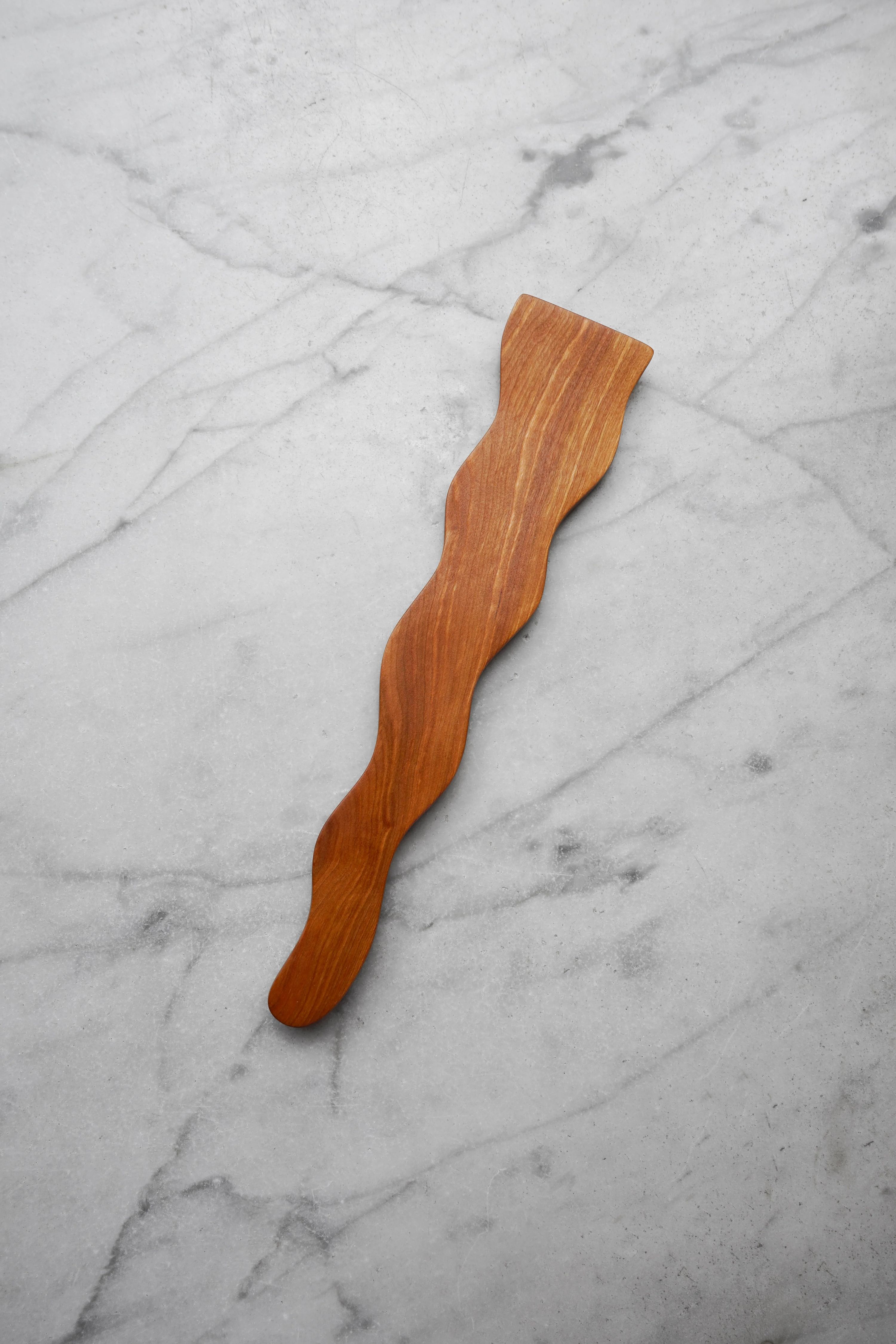 Flat Line - Wavy Spatula - Walnut, Cherry, or Maple Wood 6