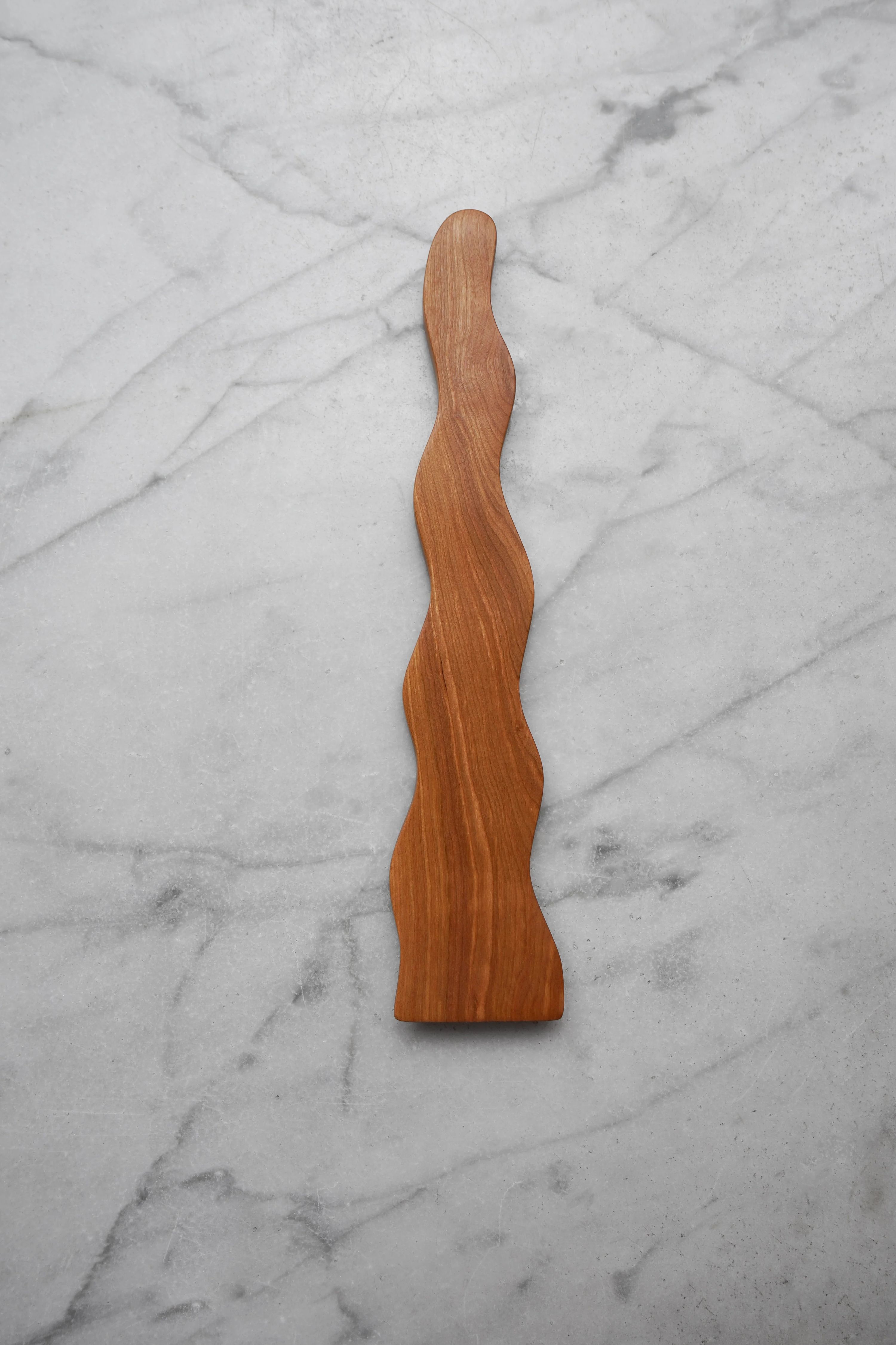 Flat Line - Wavy Spatula - Walnut, Cherry, or Maple Wood 7