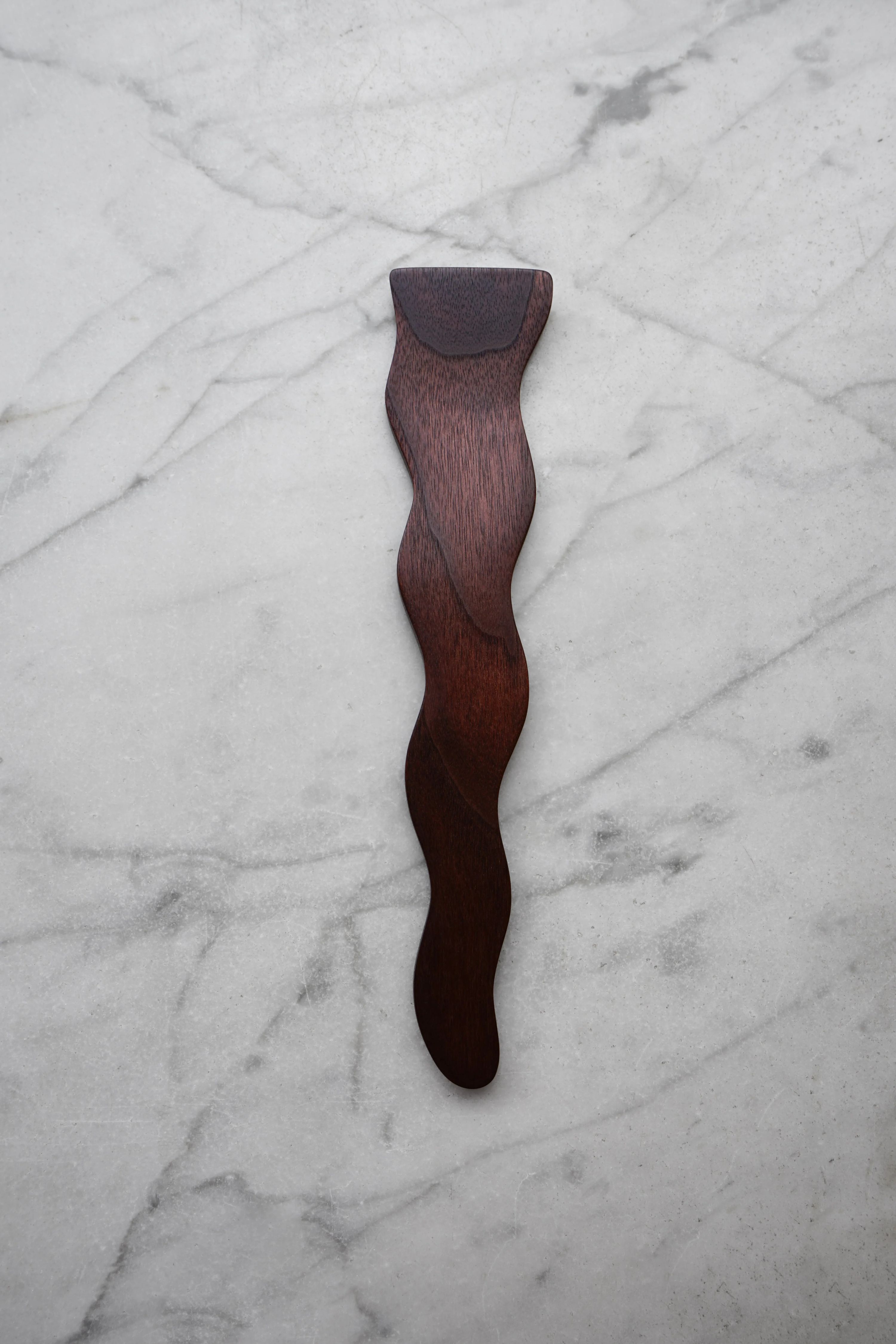 Flat Line - Wavy Spatula - Walnut, Cherry, or Maple Wood 8