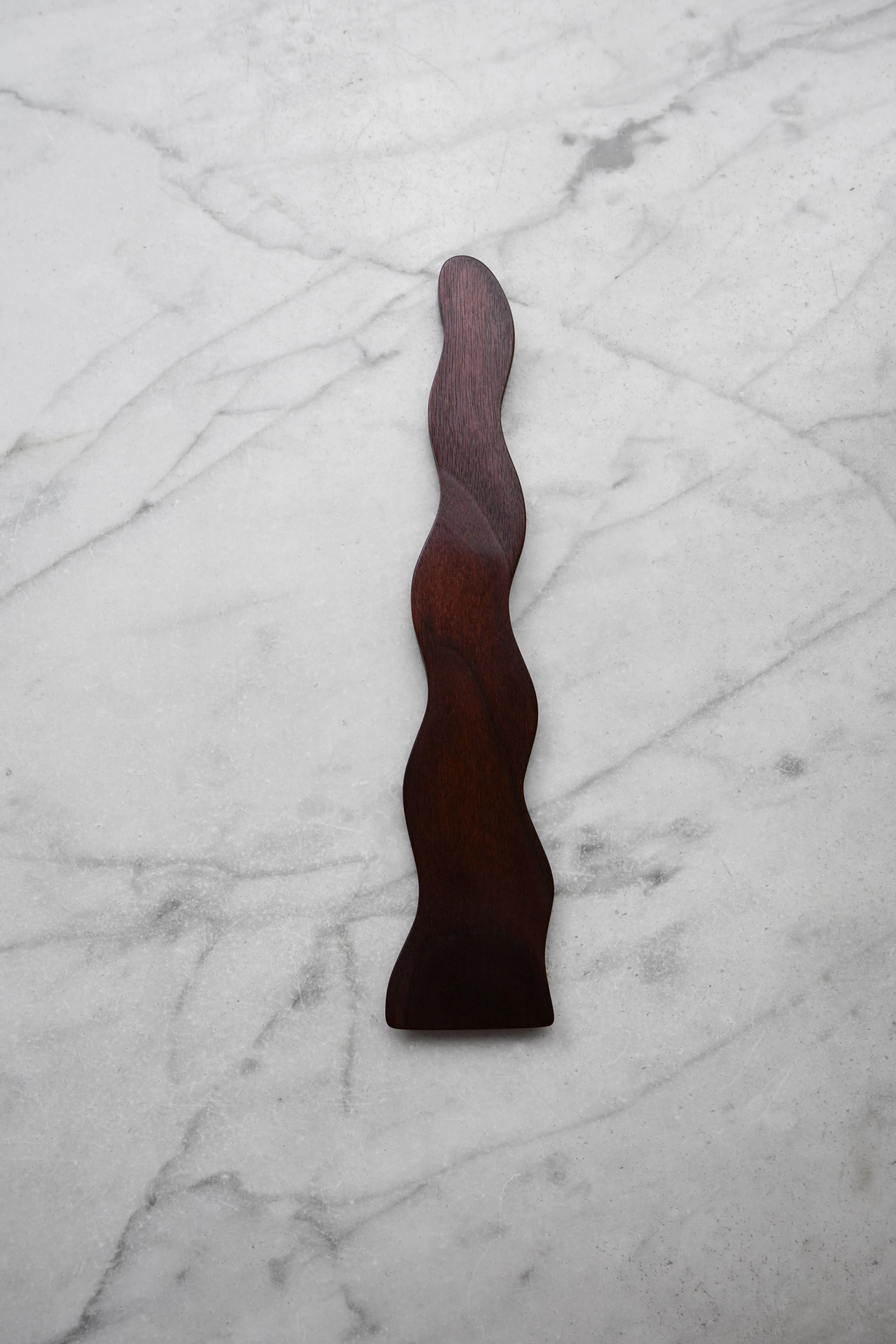 Flat Line - Wavy Spatula - Walnut, Cherry, or Maple Wood 10