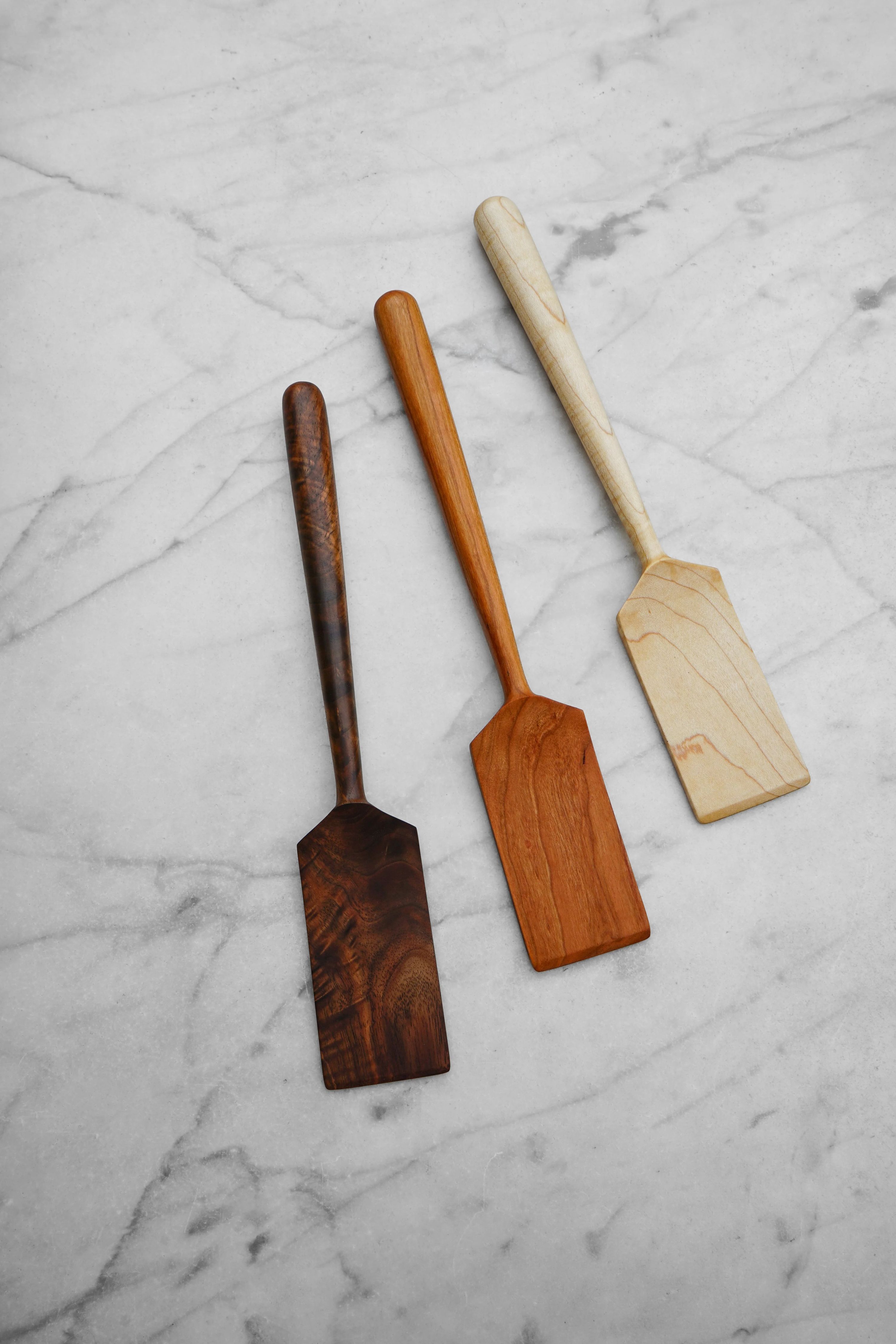 Flipper Spatula - Walnut, Cherry, or Maple Wood by Four Leaf Wood Shop 