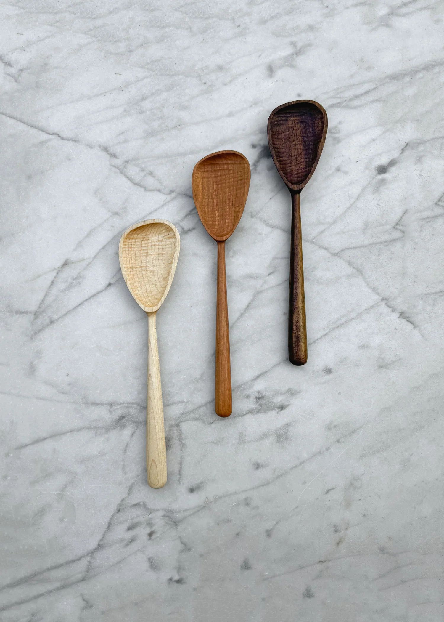 Modern Cooking Spoon - Walnut, Cherry, or Maple Wood by Four Leaf Wood Shop 