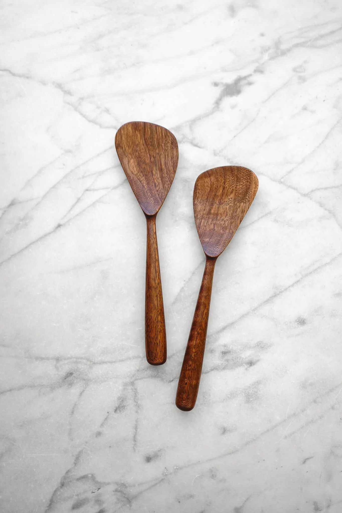 Modern Salad Set - Walnut, Cherry, or Maple Wood by Four Leaf Wood Shop 