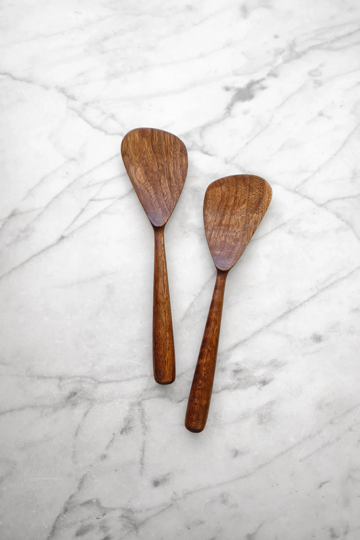 Modern Salad Set - Walnut, Cherry, or Maple Wood by Four Leaf Wood Shop