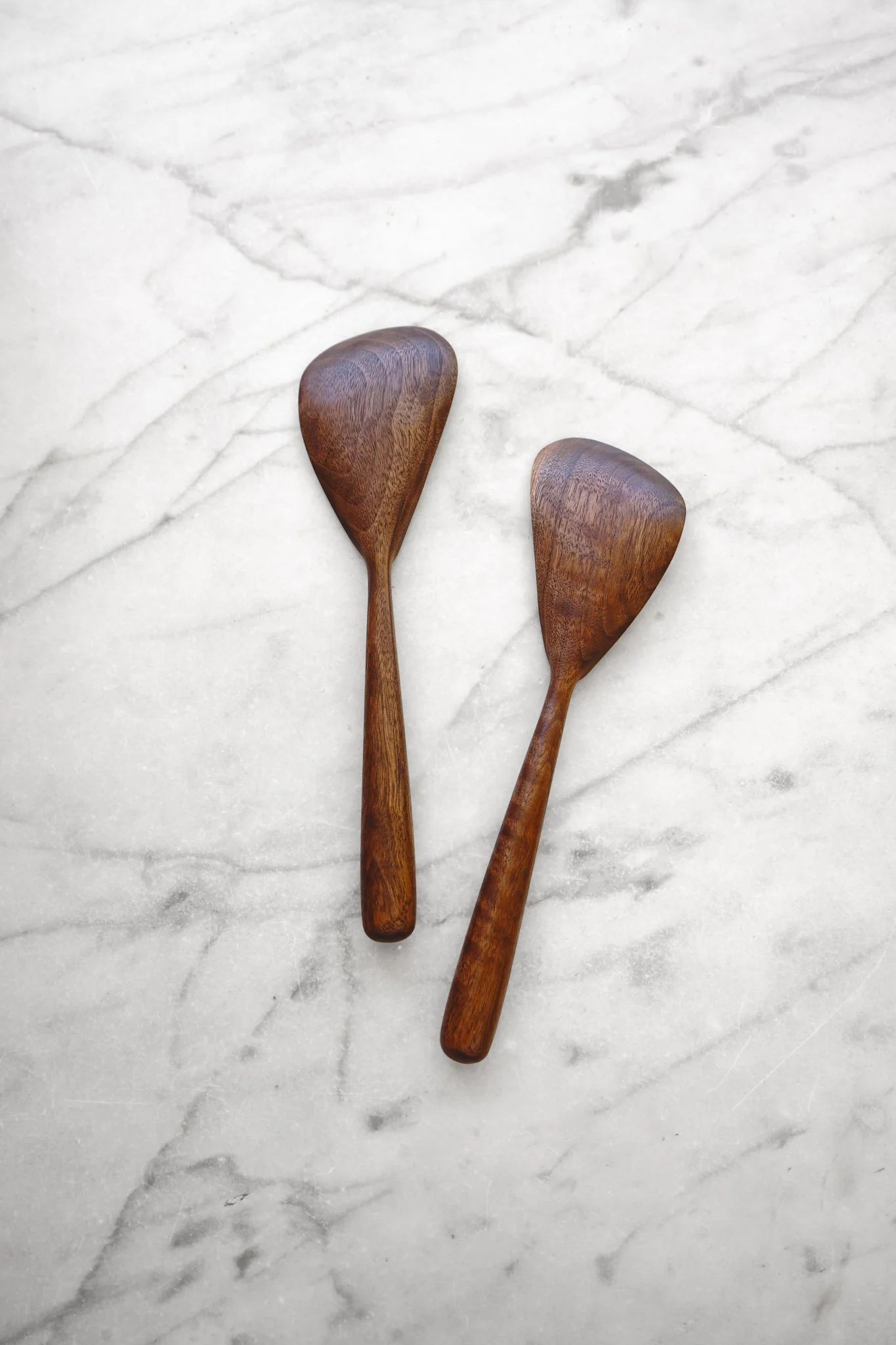 Modern Salad Set - Walnut, Cherry, or Maple Wood 3