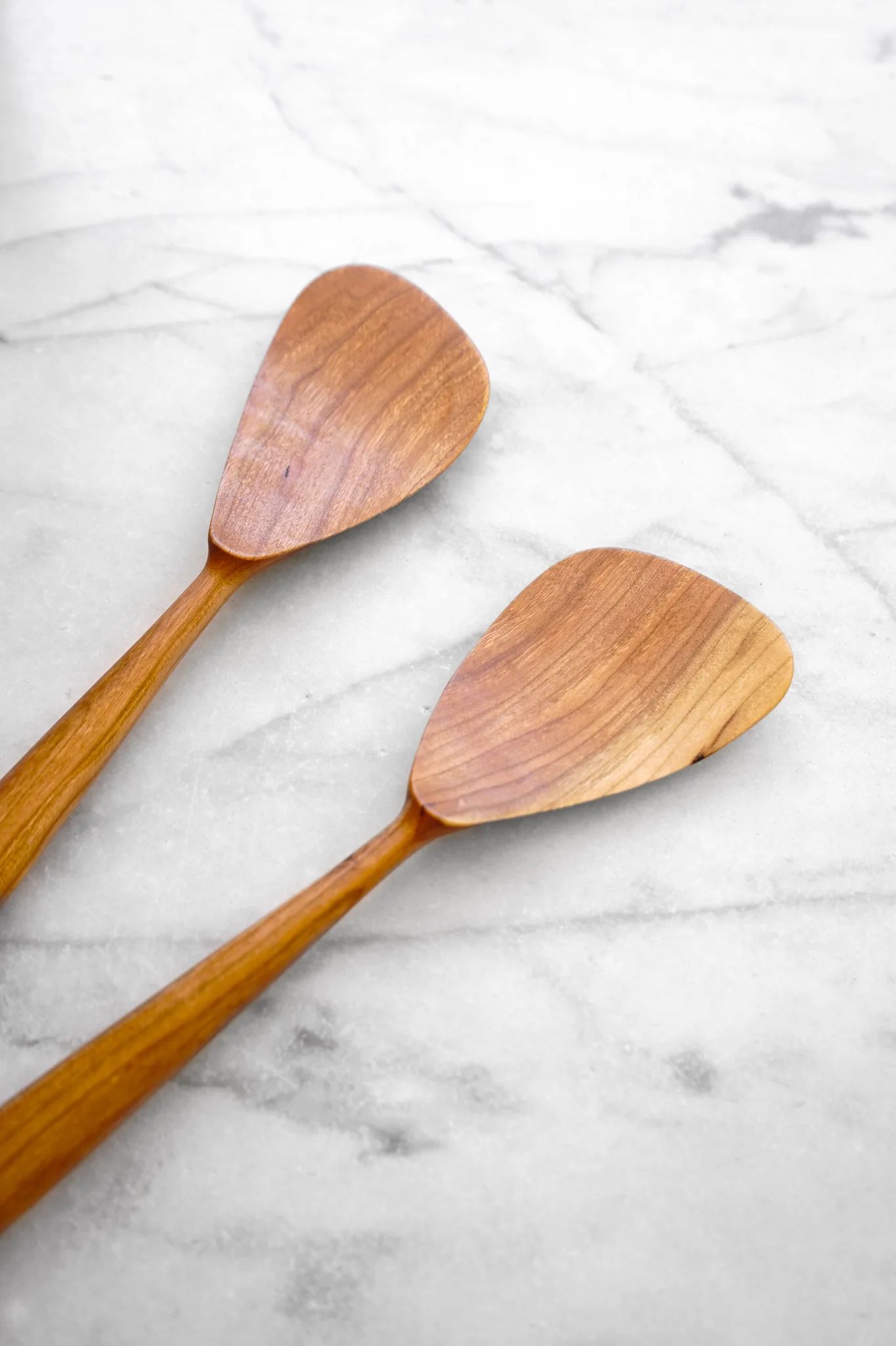 Modern Salad Set - Walnut, Cherry, or Maple Wood 5