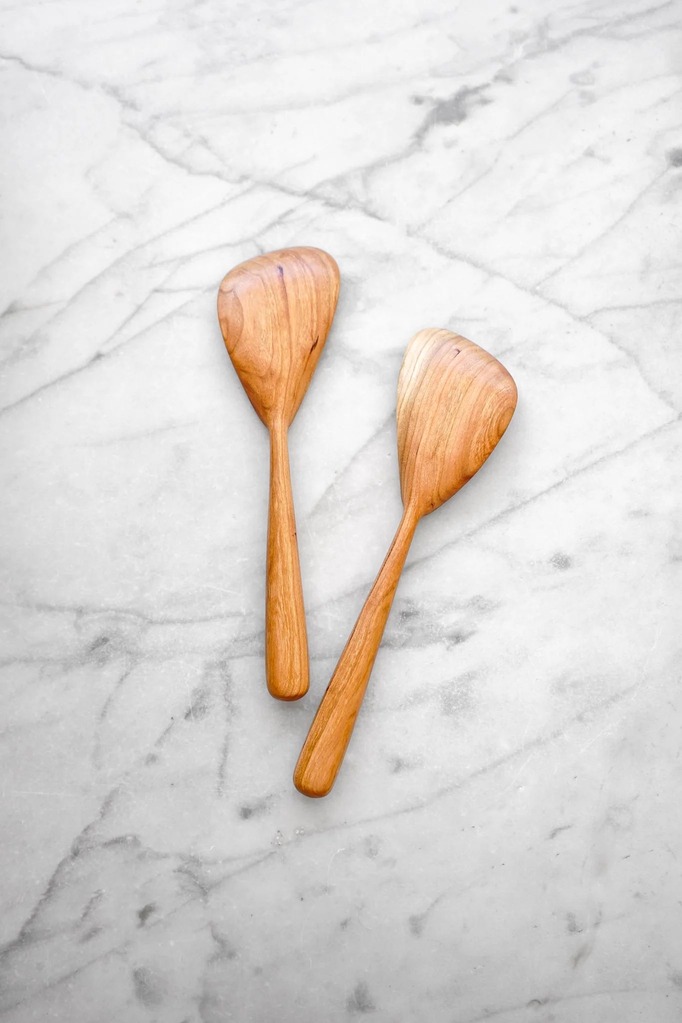 Modern Salad Set - Walnut, Cherry, or Maple Wood 6