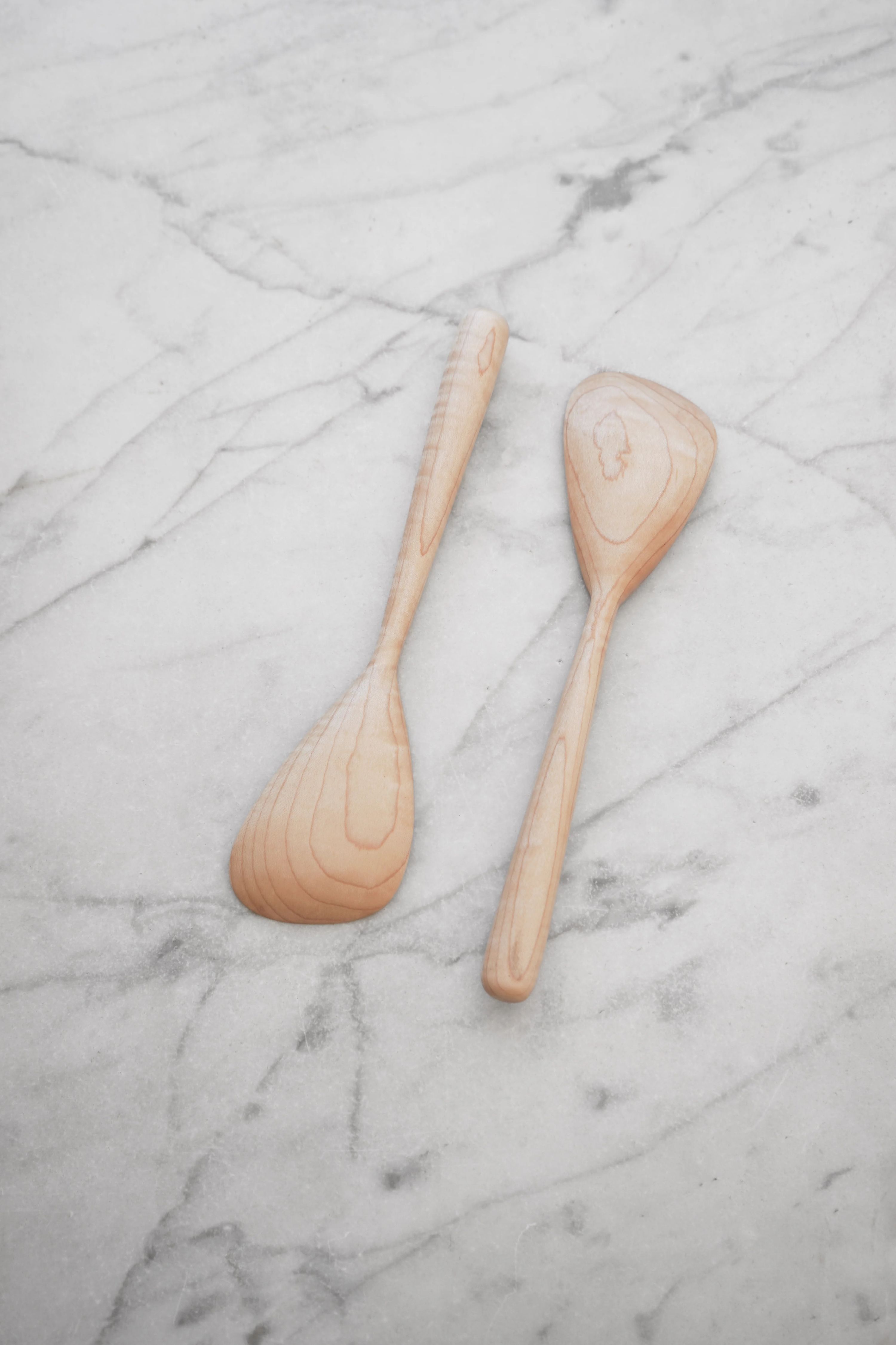 Modern Salad Set - Walnut, Cherry, or Maple Wood 9