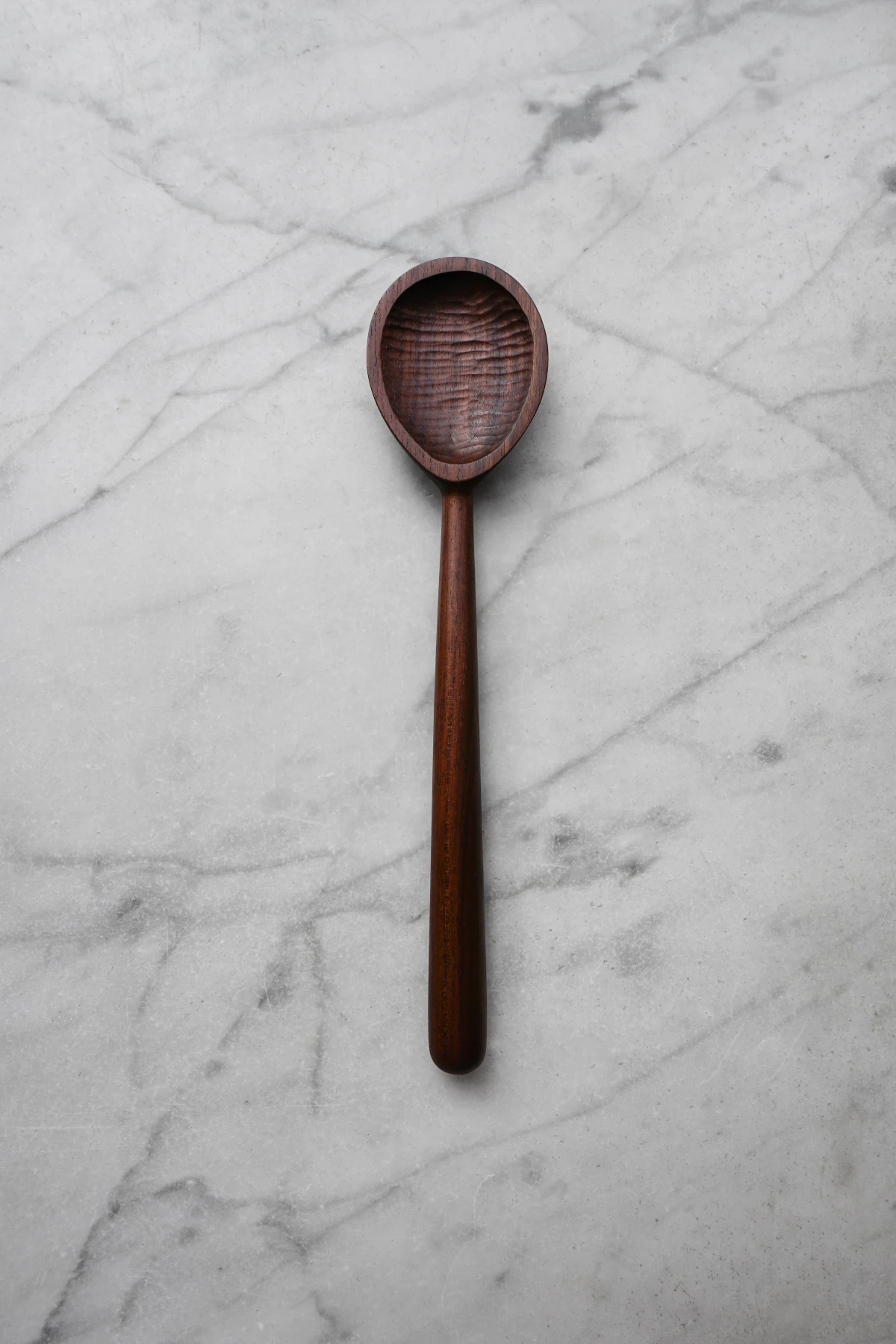 Oval Cooking Spoon - Walnut Wood by Four Leaf Wood Shop