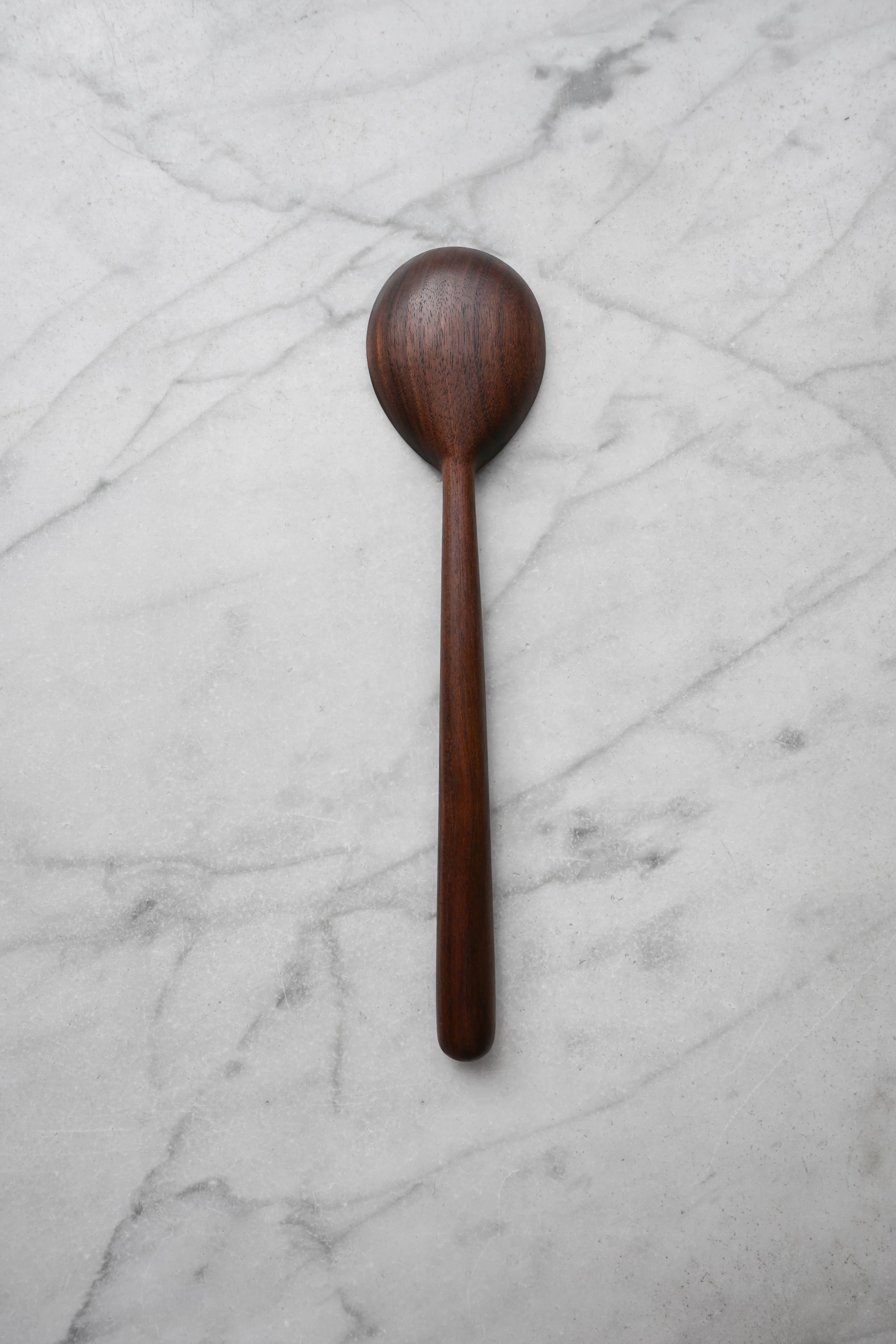 Oval Cooking Spoon - Walnut Wood 3