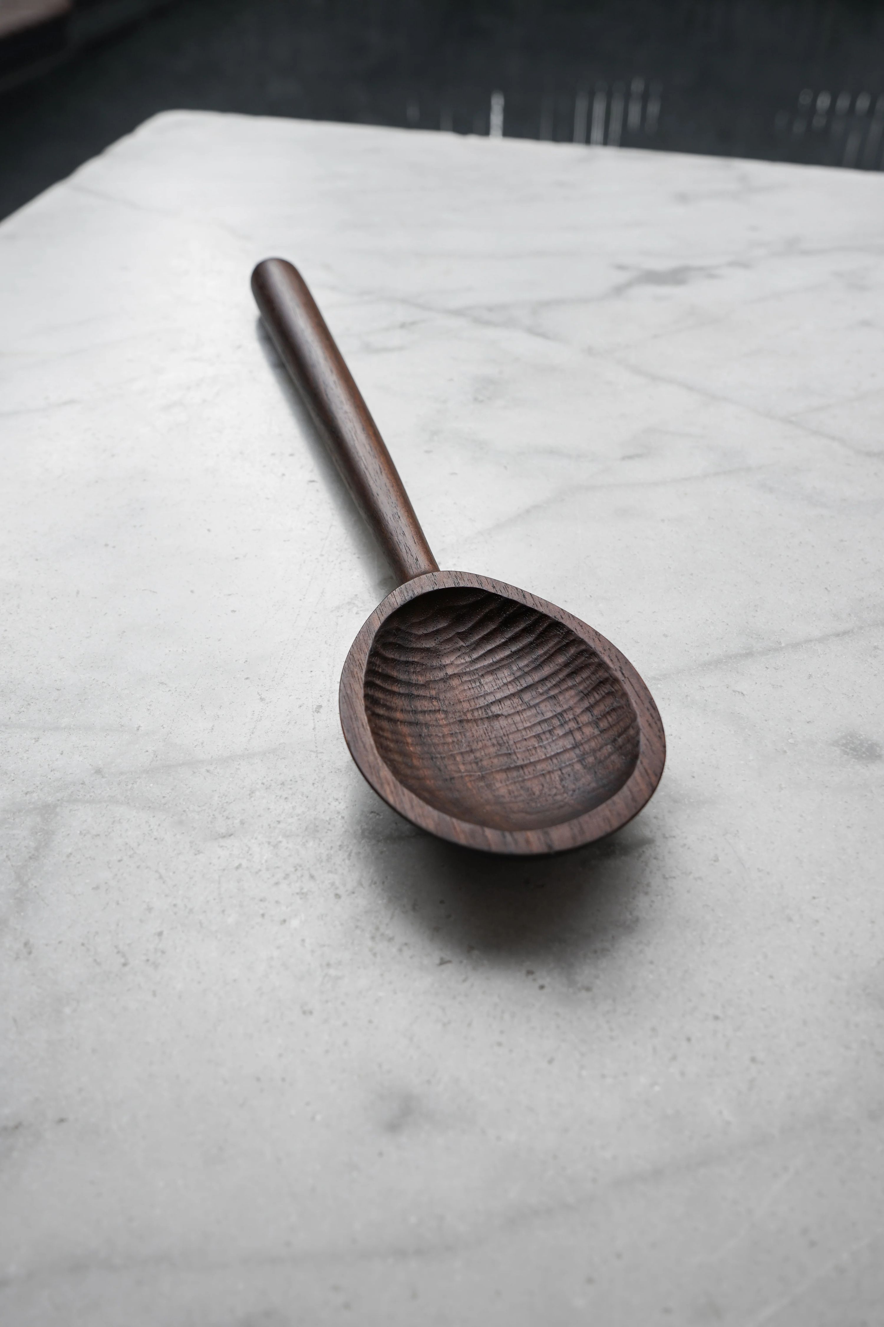 Oval Cooking Spoon - Walnut Wood 4