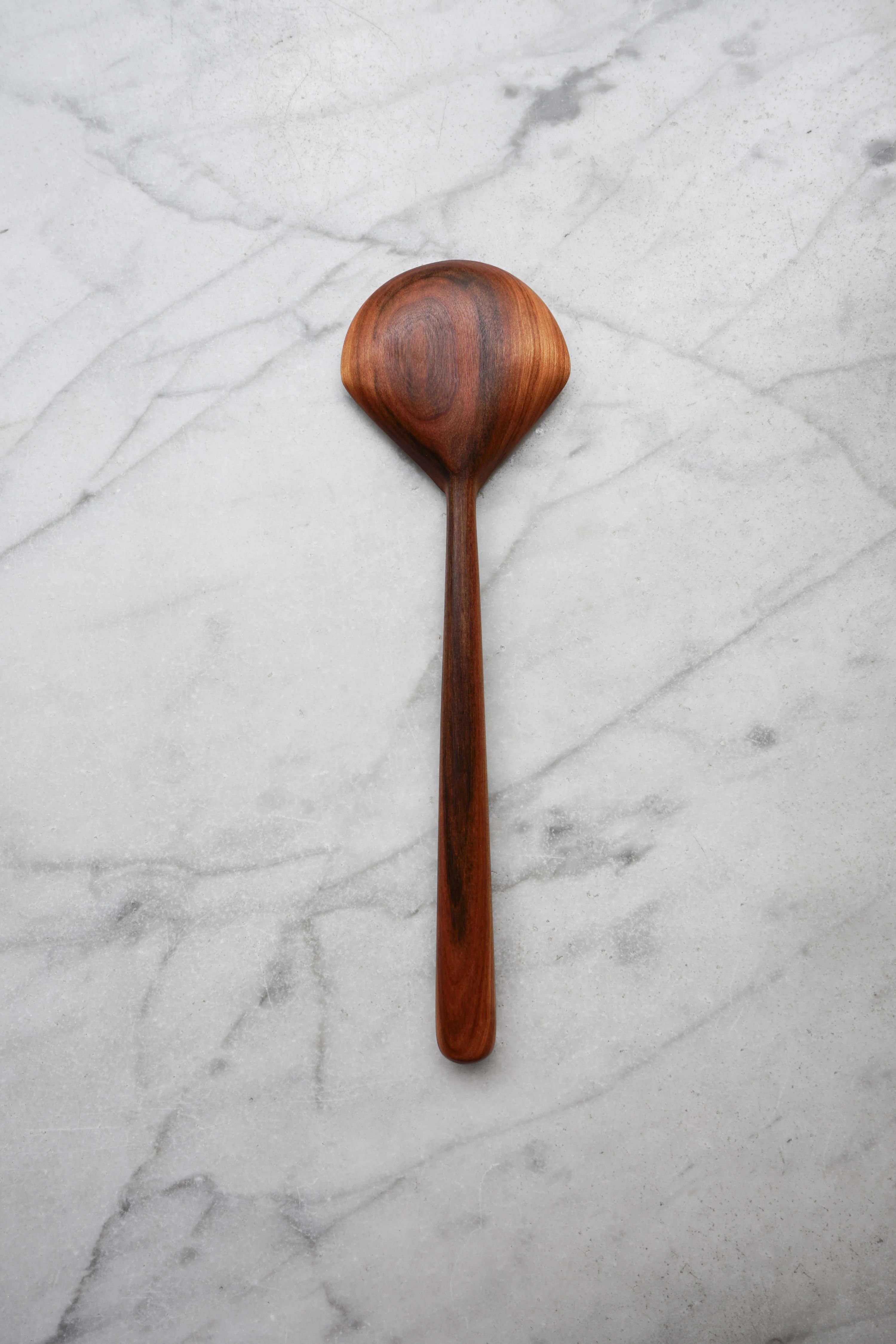 Shell Cooking Spatula - Cherry Wood 4