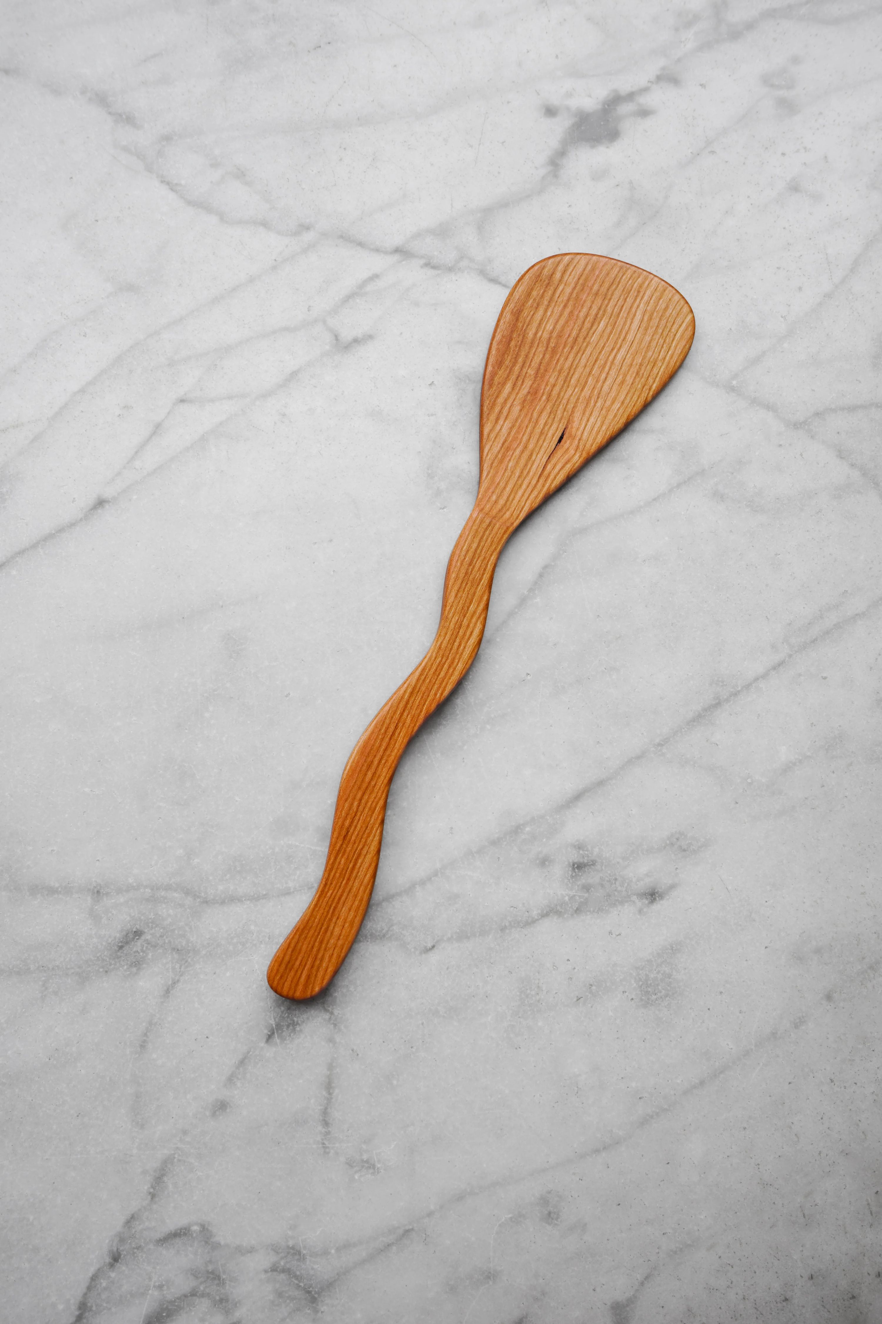 Flat Line - Squiggly Spatula - Walnut, Cherry, or Maple Wood 11