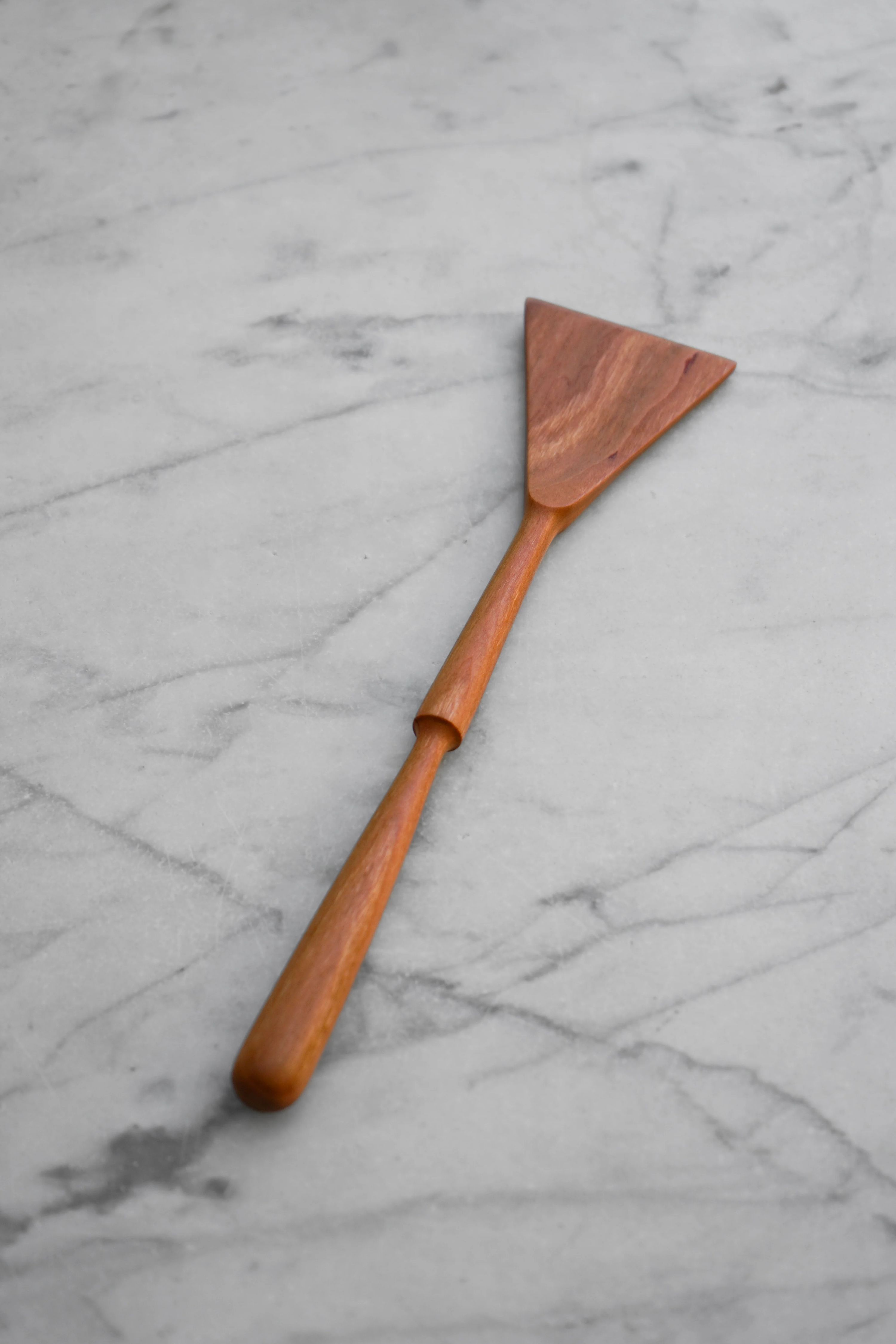 Triangle Spatula - Pinched Handle - Walnut or Cherry Wood 4