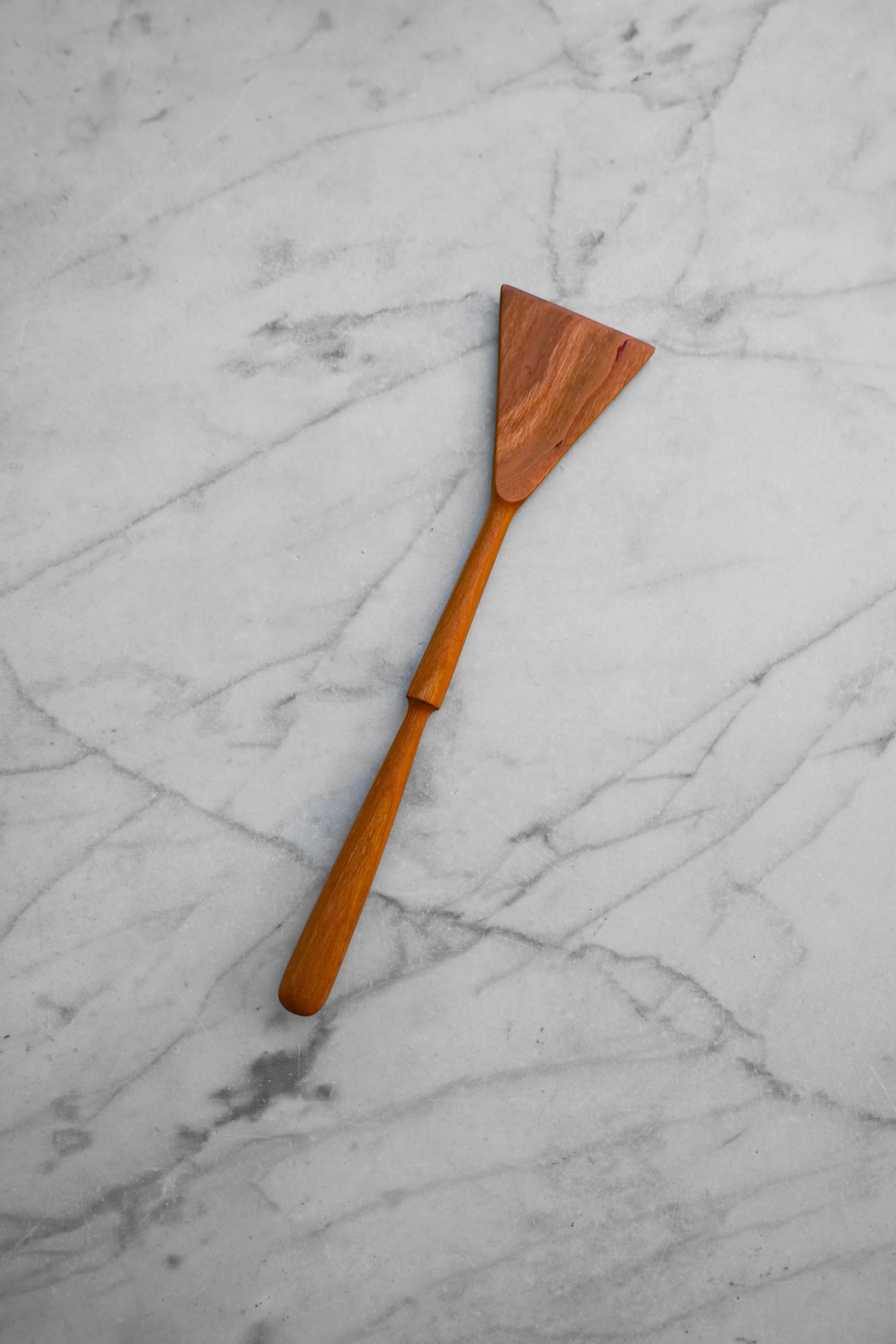 Triangle Spatula - Pinched Handle - Walnut or Cherry Wood 5