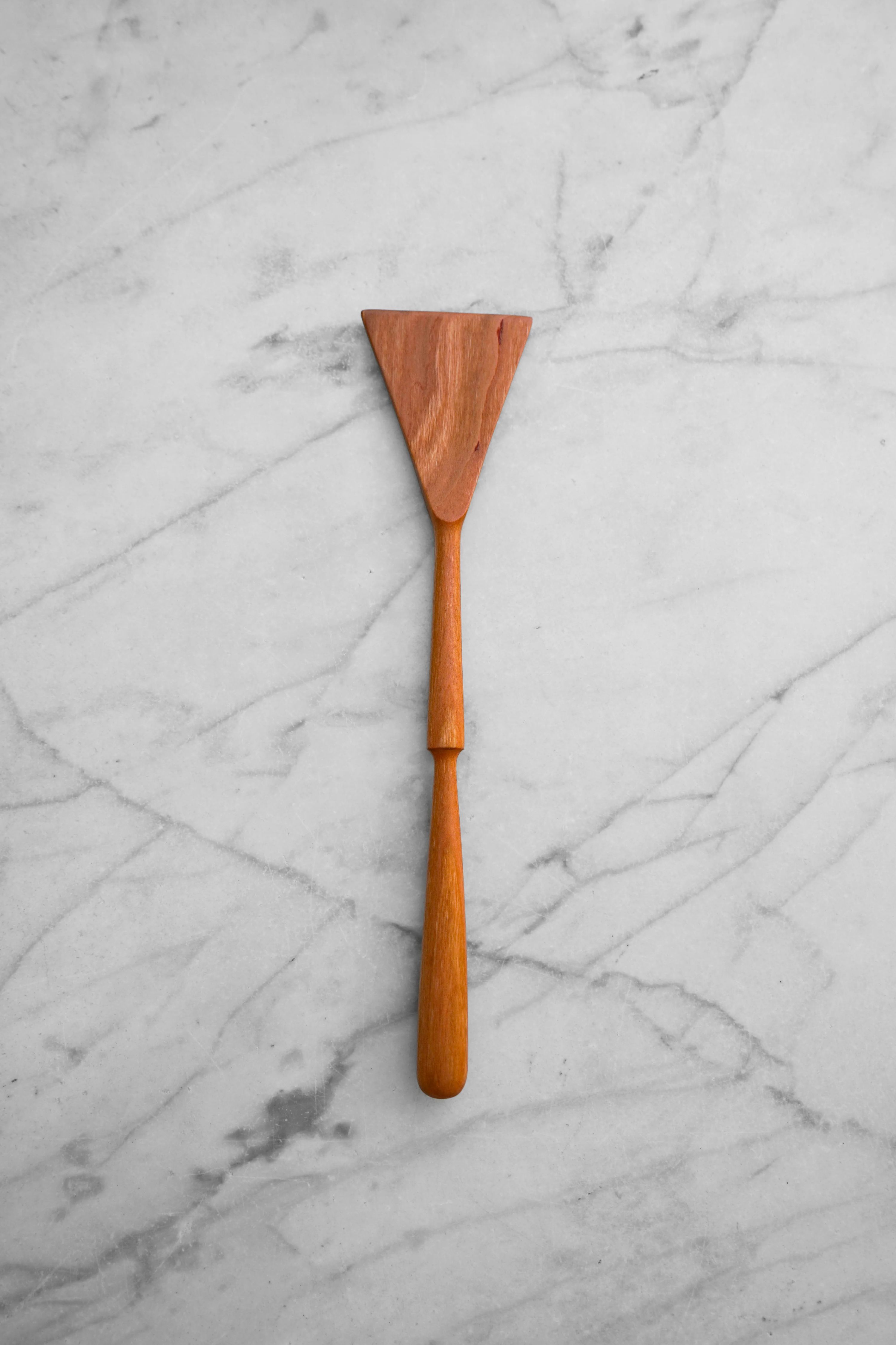 Triangle Spatula - Pinched Handle - Walnut or Cherry Wood 6