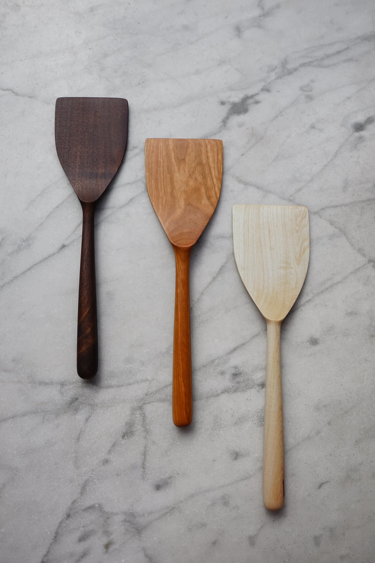 Wide Flipper Spatula - Walnut, Cherry, or Maple Wood by Four Leaf Wood Shop